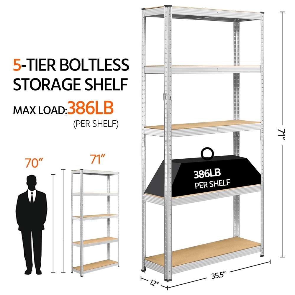 Yaheetech LS7R5O0001 Free-Standing-Shelving - View #3