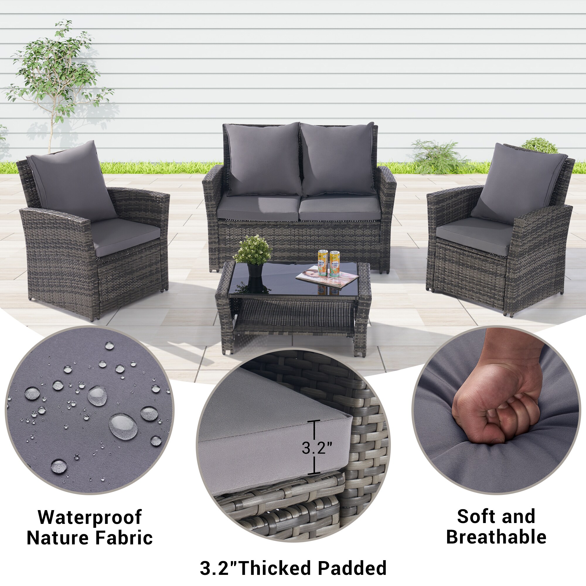AHIOU HOME ZAAHG-P146980SF Patio-Conversation-Sets - View #9