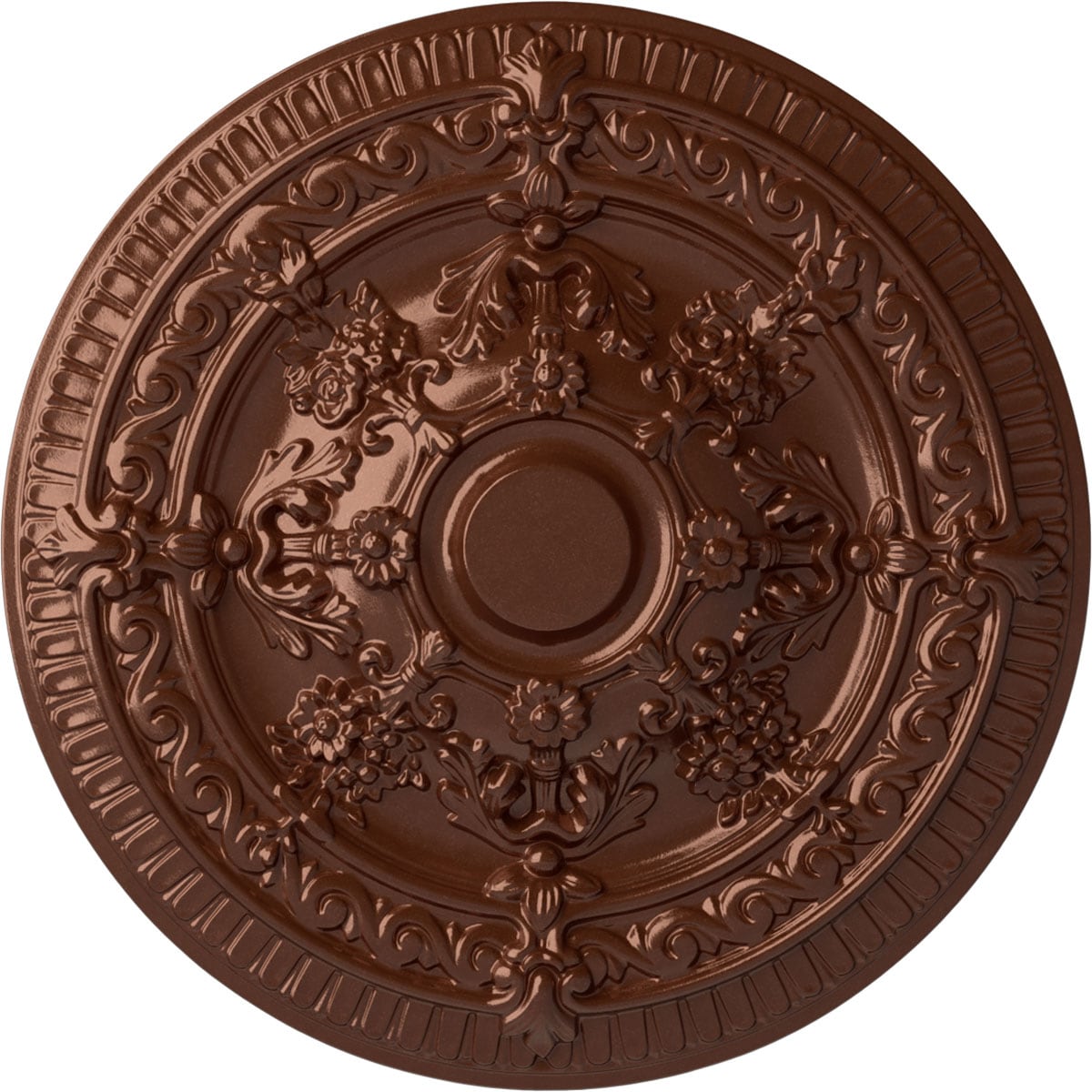 Ekena Millwork CM26VICPS Vincent 26-in W x 26-in L Painted Copper Penny Polyurethane Whole Ceiling Medallion