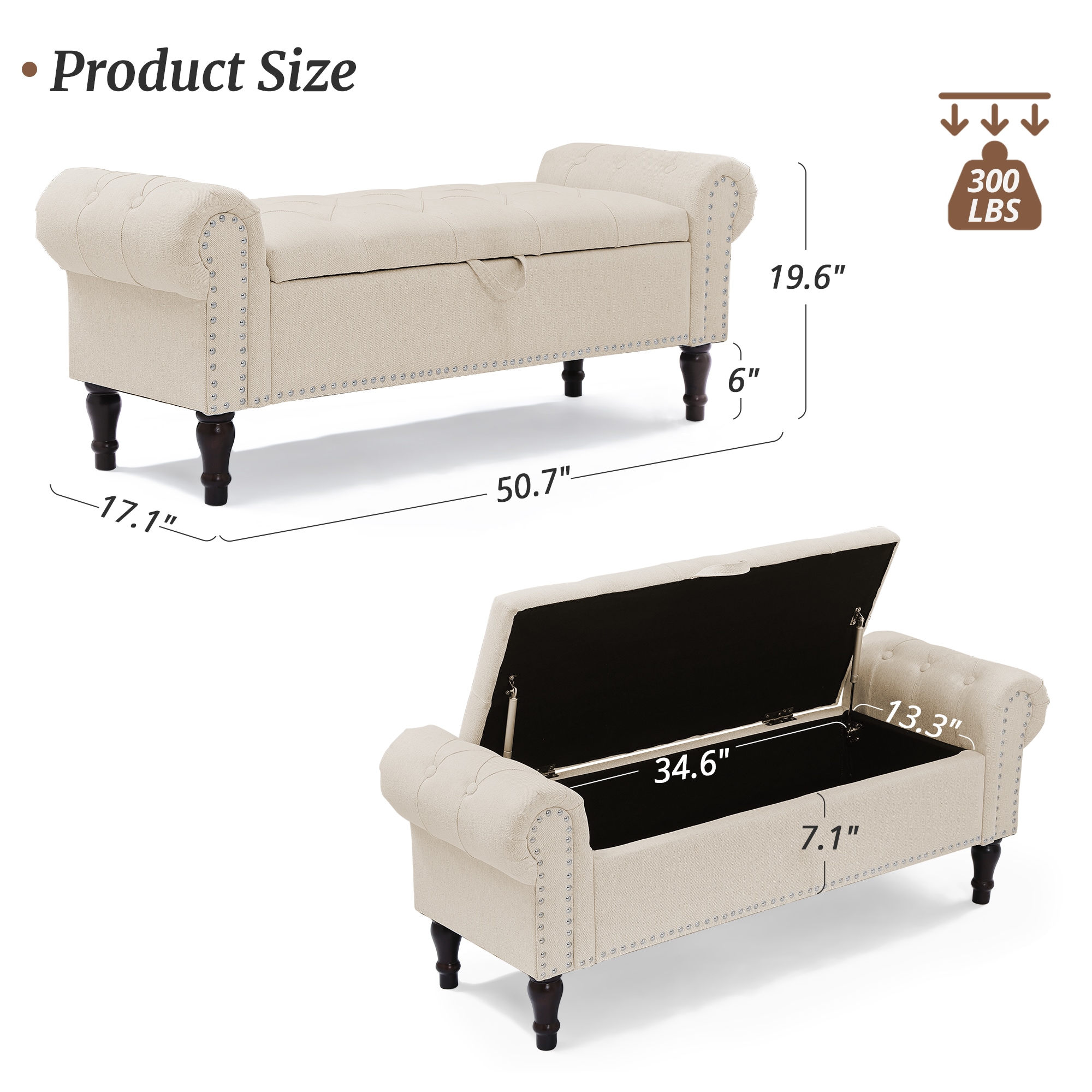 LUE BONA DW-010-01LS Indoor-Ottomans - View #2