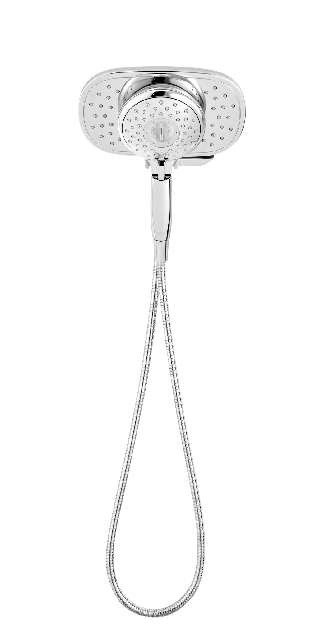 Chrome Dual Showerhead with Handheld and Multi Spray Functions