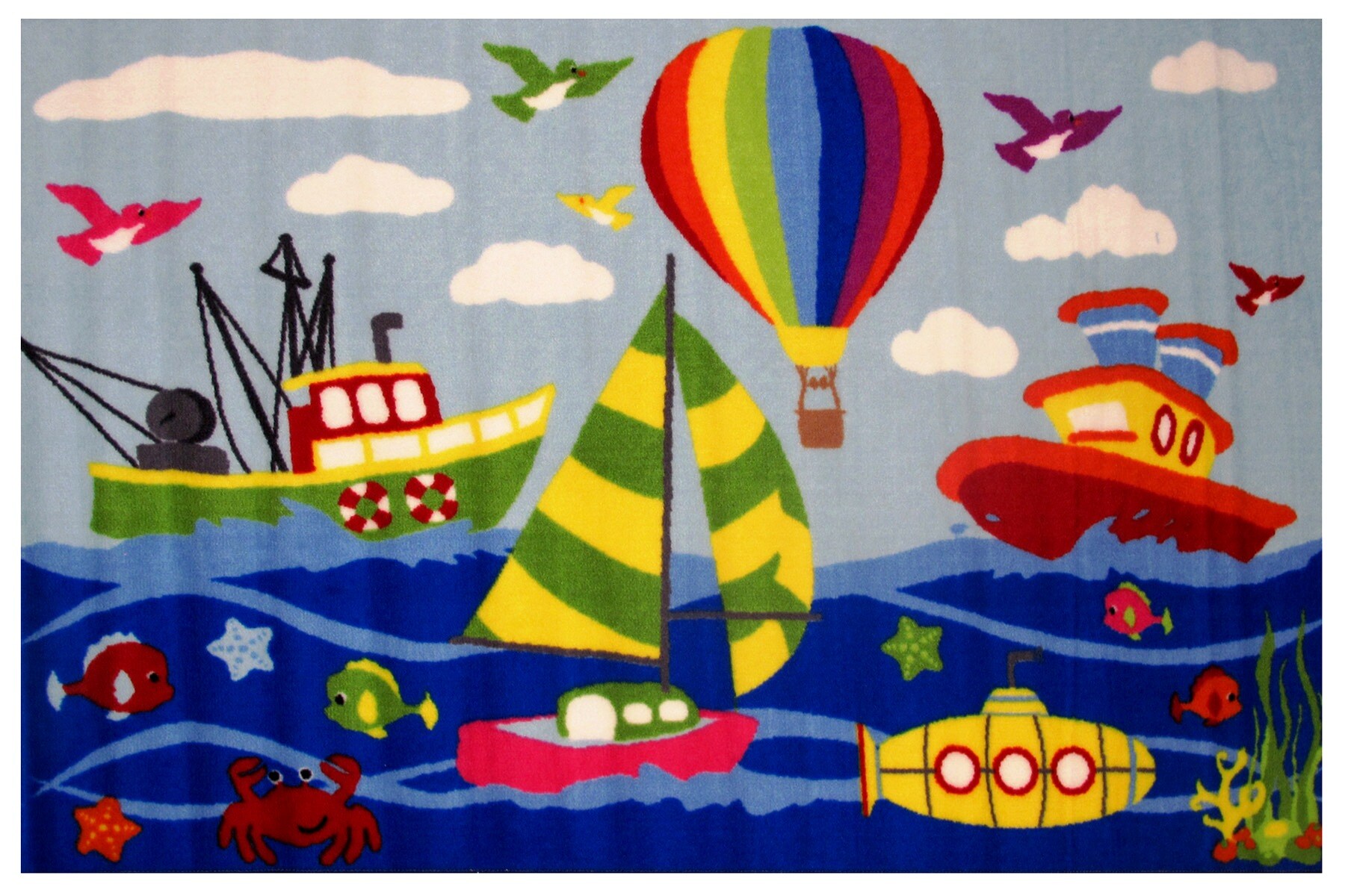 Fun Rugs FT-13 3958 Fun Time 3 X 4 (ft) Multi-color Indoor Area Rug