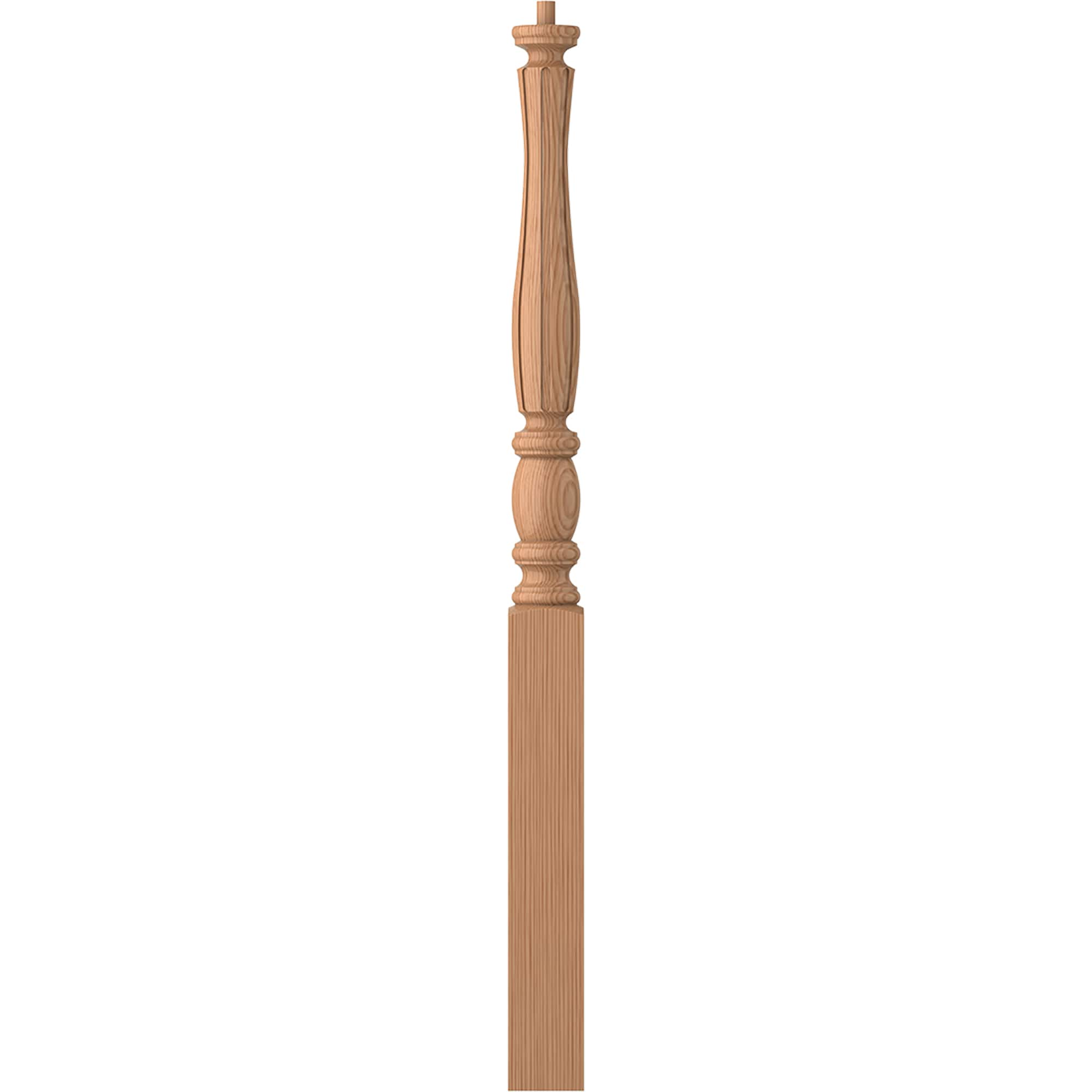 L.J. Smith Stair Systems LJF-3210-AL LaSalle 3-in x 43-in Unfinished Alder Starting Stair Newel Post