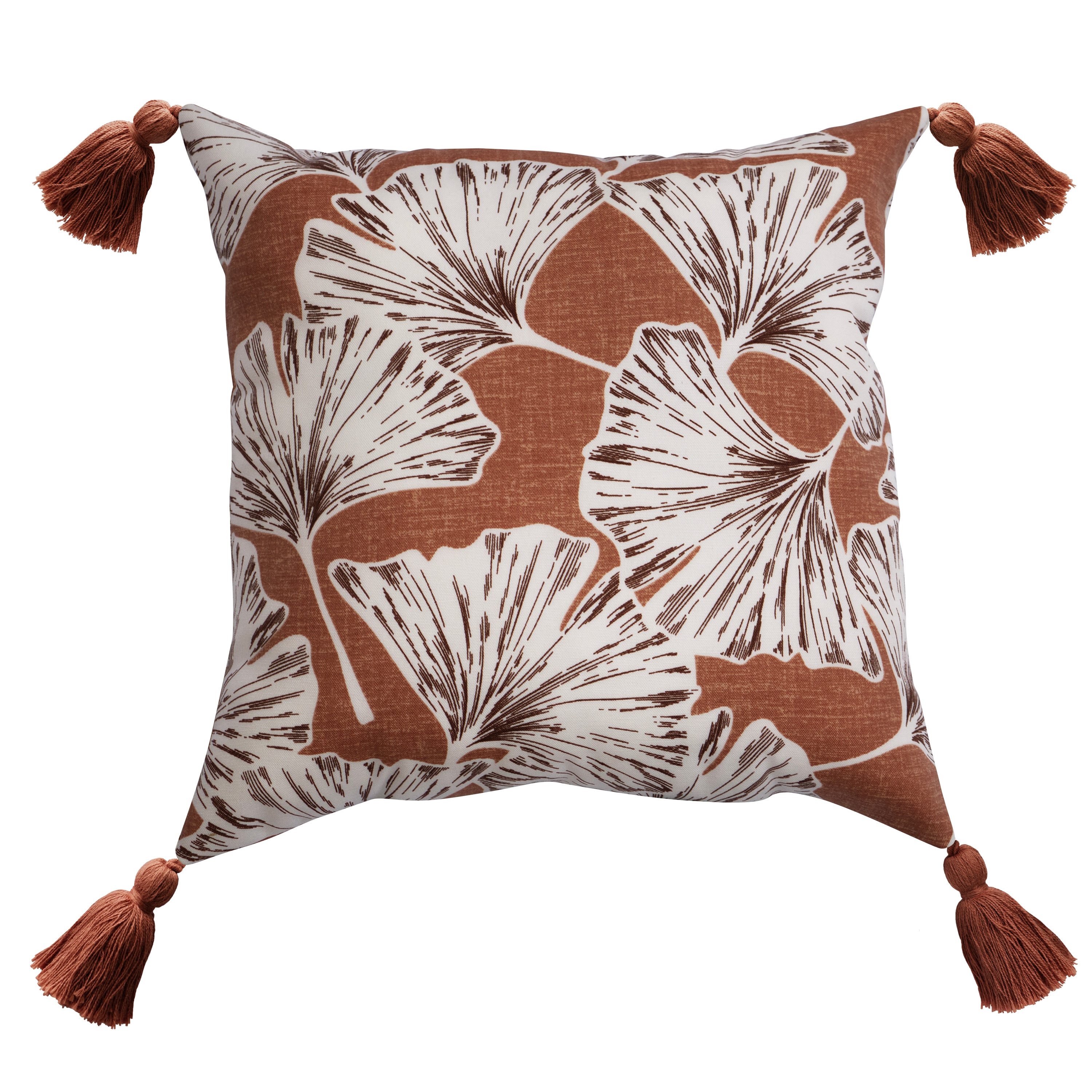 Origin 21 21504S-108B232 Ginko Floral Clay Square Throw Pillow