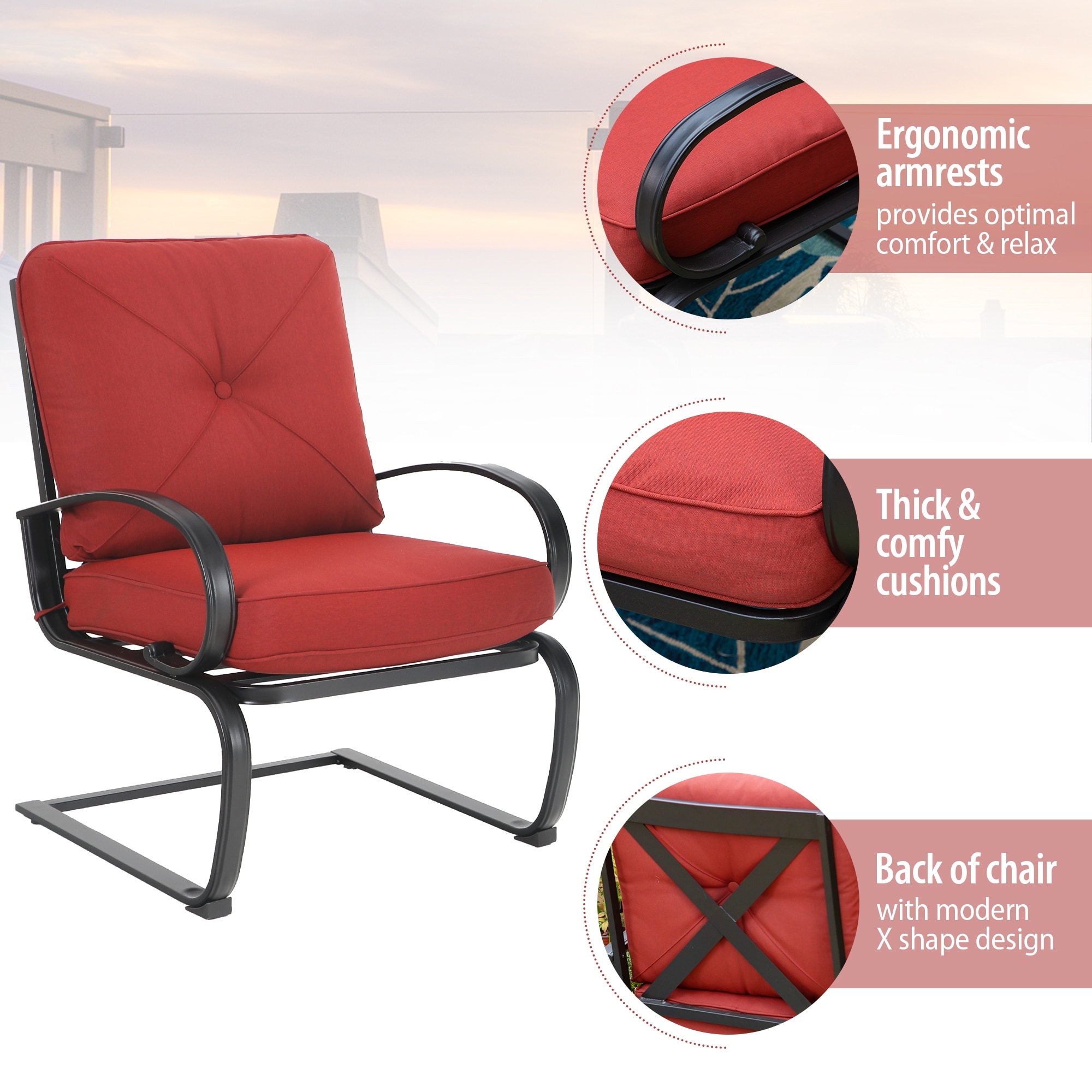 Sunshine Valley E02GS001-3602 Patio-Dining-Sets - View #2
