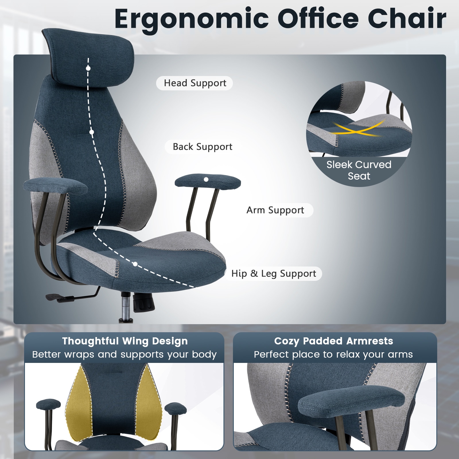SUGIFT ZMLW014SUGHY1875 Office-Chairs - View #5