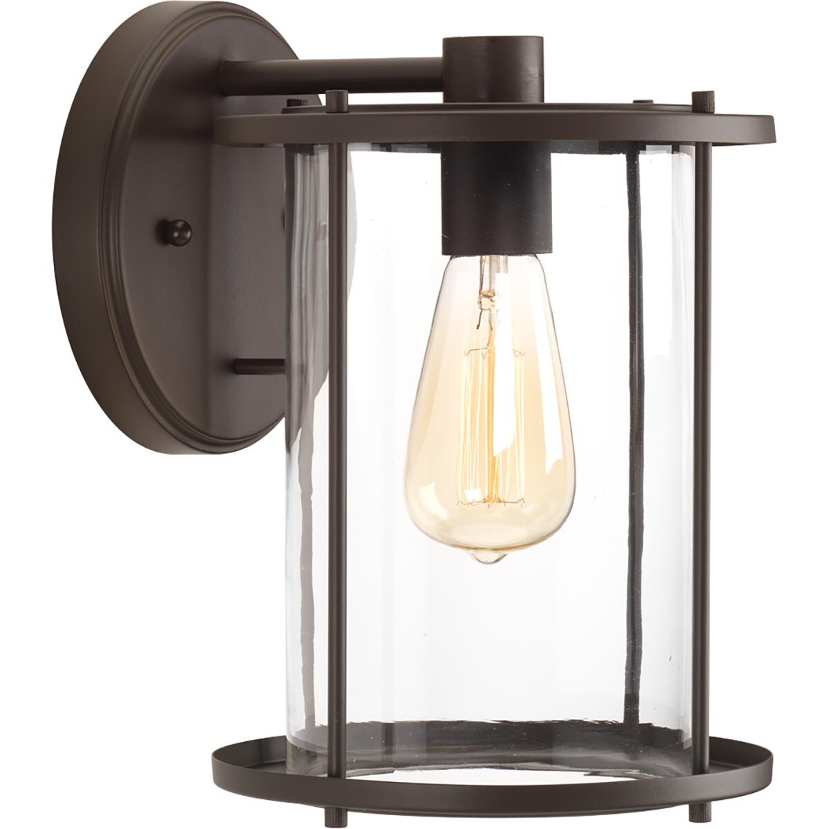 Progress Lighting P560058-020 Gunther 1 -Light 11.5-in H Antique Bronze Hardwired Outdoor Wall Light