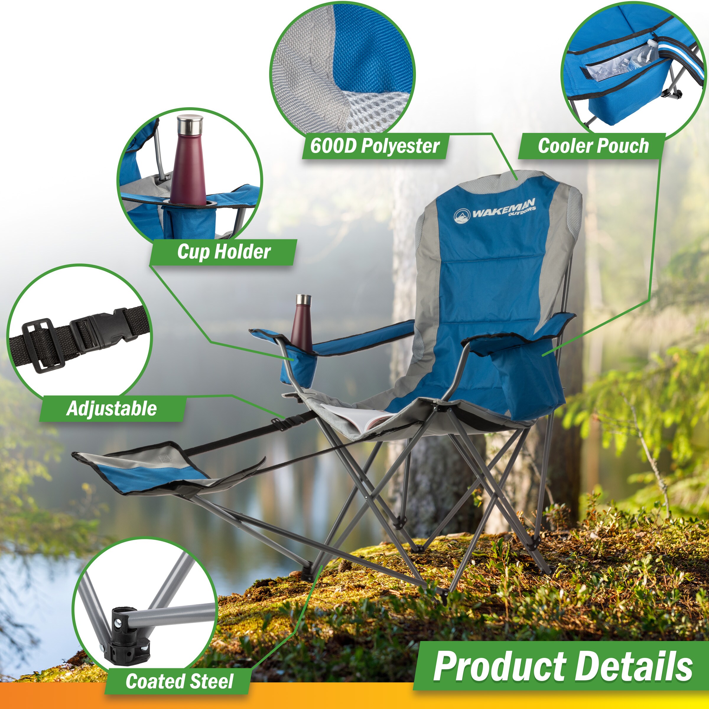 Wakeman 75-CMP1124 Beach-Camping-Chairs - View #5
