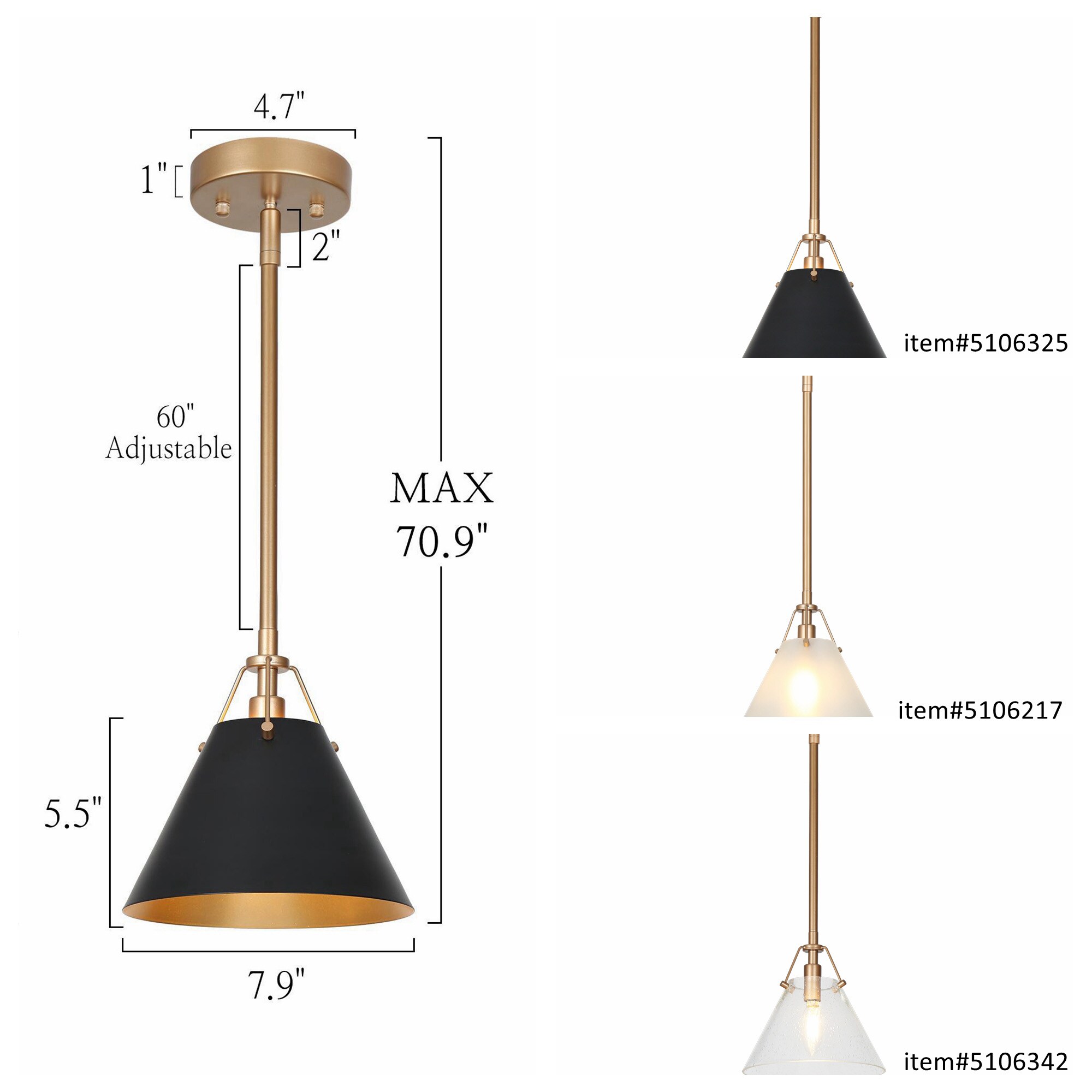 Uolfin RNIEEY-LWS219PB-68 Pendant-Lights - View #2
