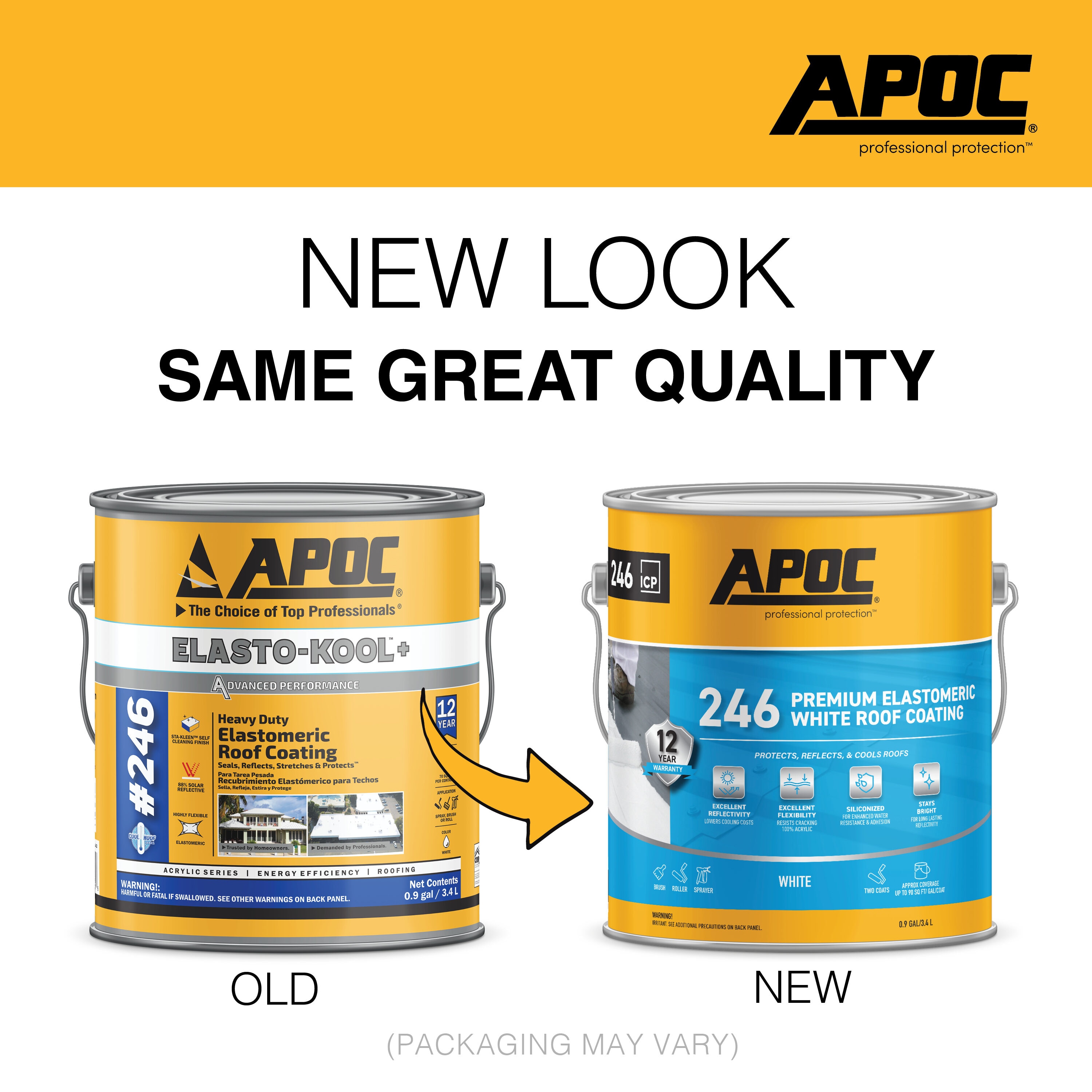 APOC 246 0.9-Gallon White Elastomeric Reflective Roof Coating (12-year ...