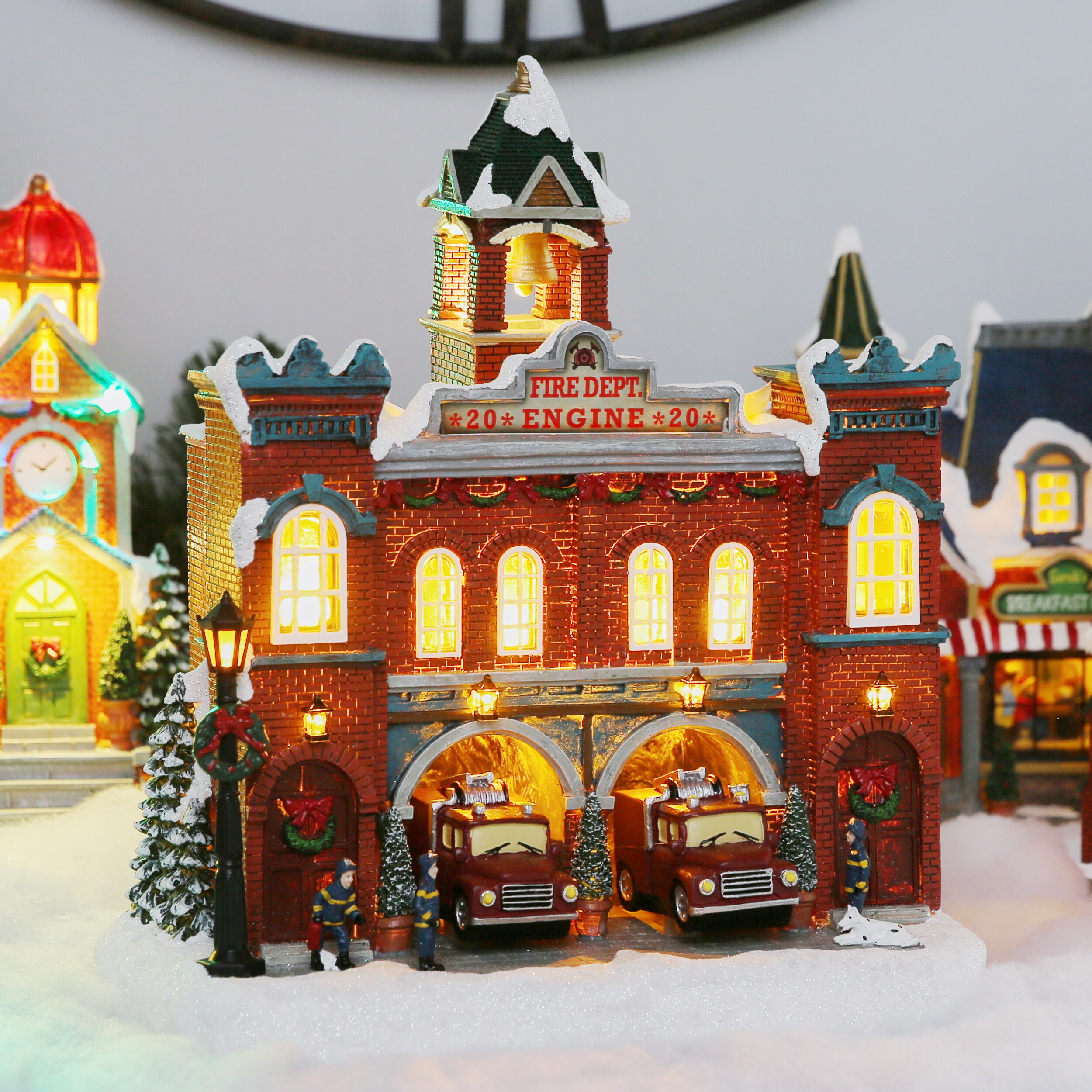 Popular Christmas fire department village