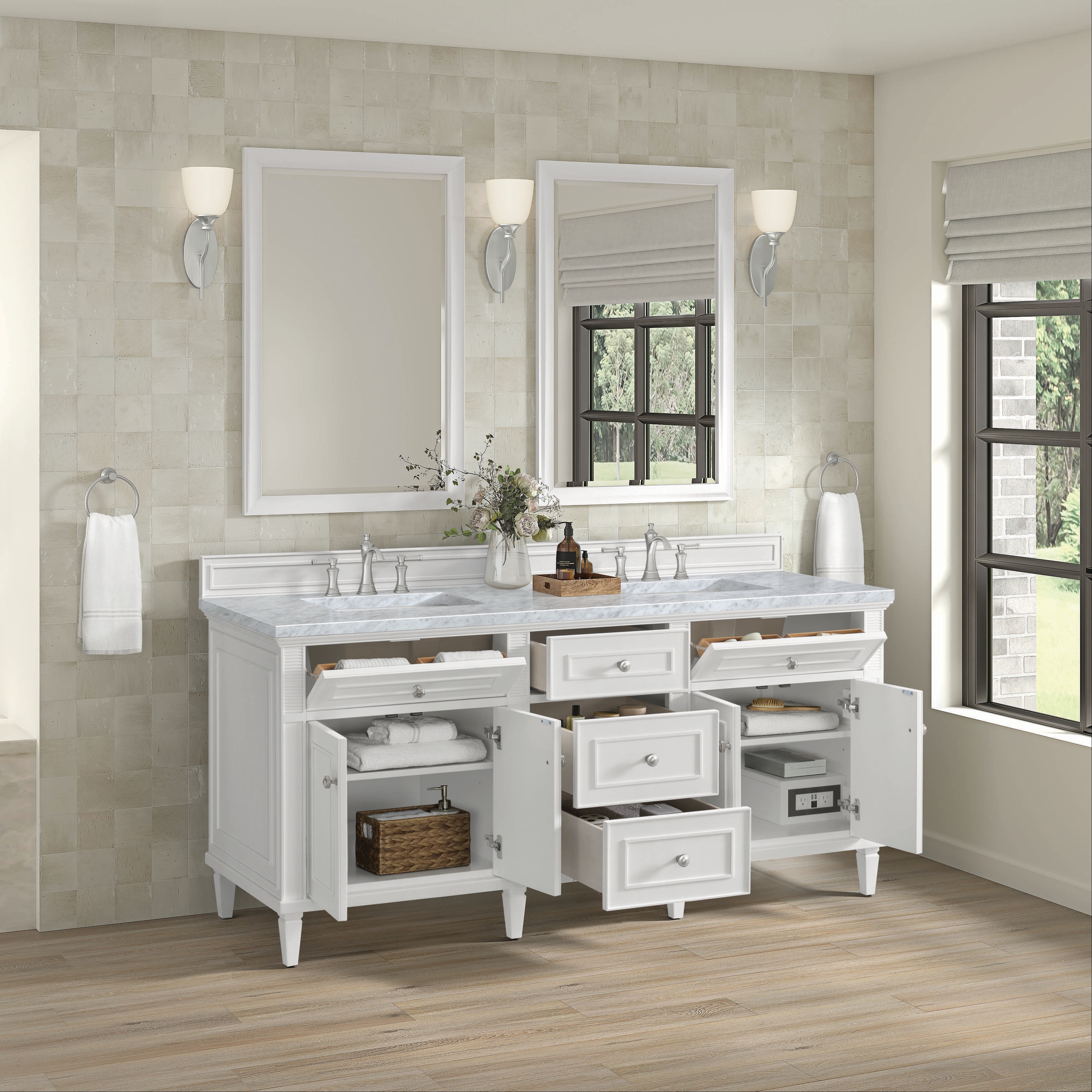 James Martin Vanities 424-V72-BW-3CAR Bath-Vanity-Combo - View #4