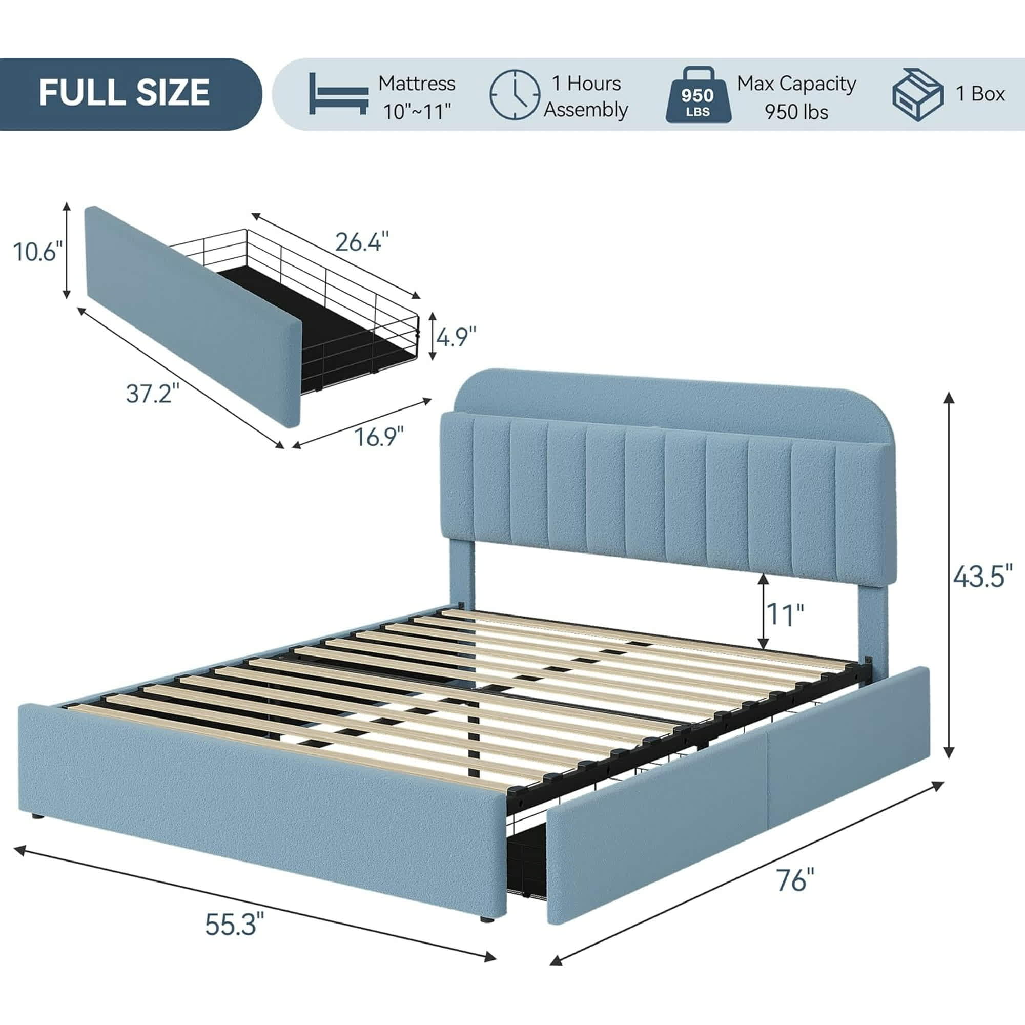 Qeetex LHF-BED-PHO-34A3TEPK beds - View #2