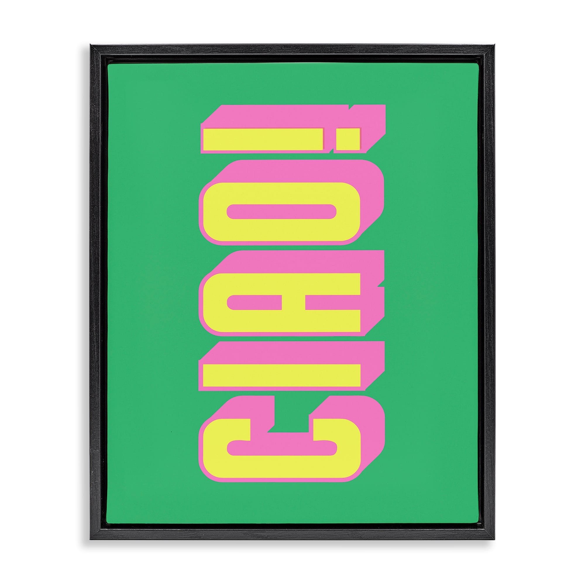 Stupell Industries BS-923-FFB-16X20 Ciao Bold Lettering Floating Frame design by House of Lulu