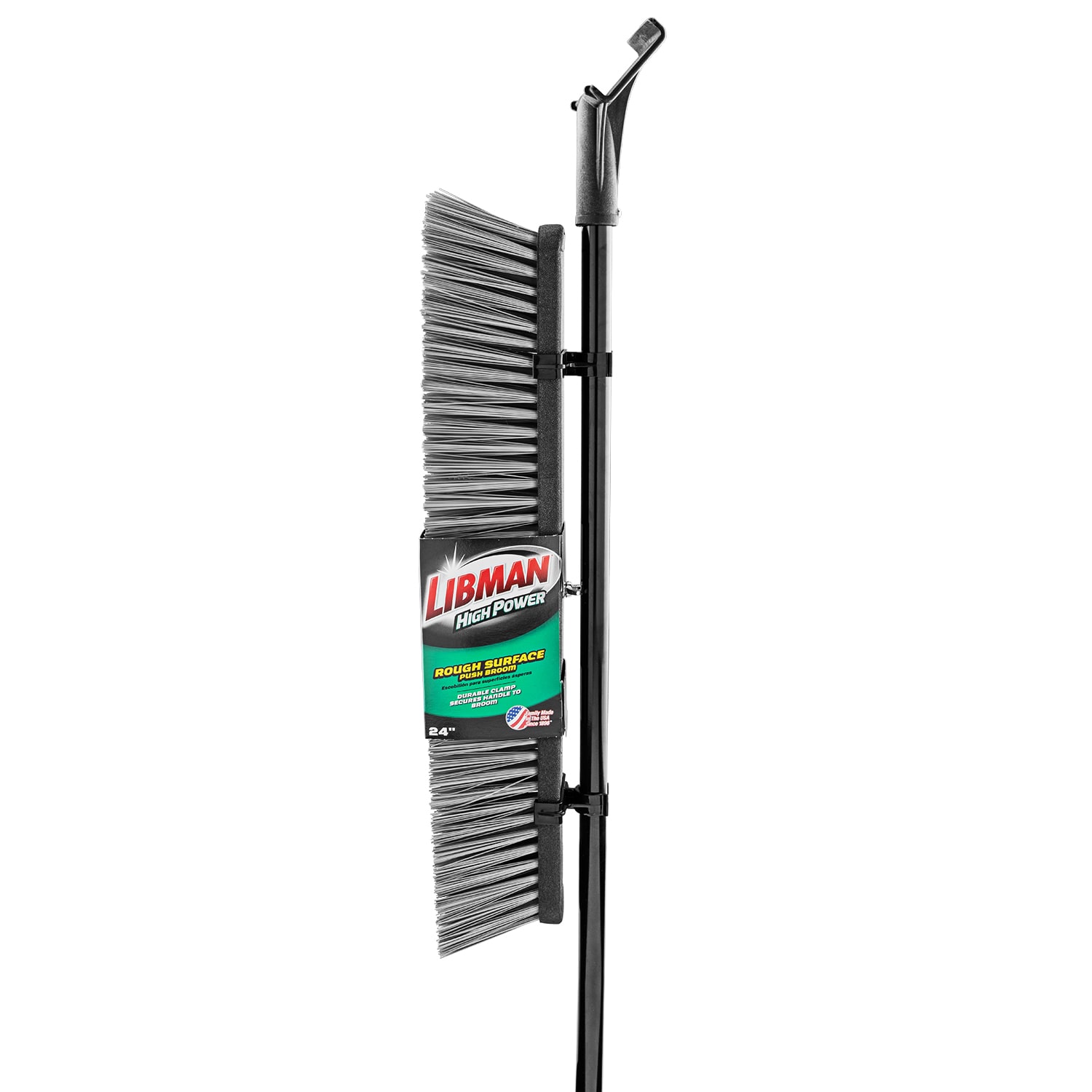 Libman 24 in. Rough Surface Industrial Grade Push Broom with Wood
