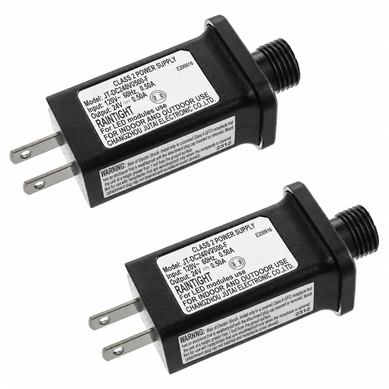 Adrinfly  24V 12W LED Transformer Replacement Class 2 Power Supply IP44 Waterproof Adapter for Christmas String Light Inflatable Decorations Low