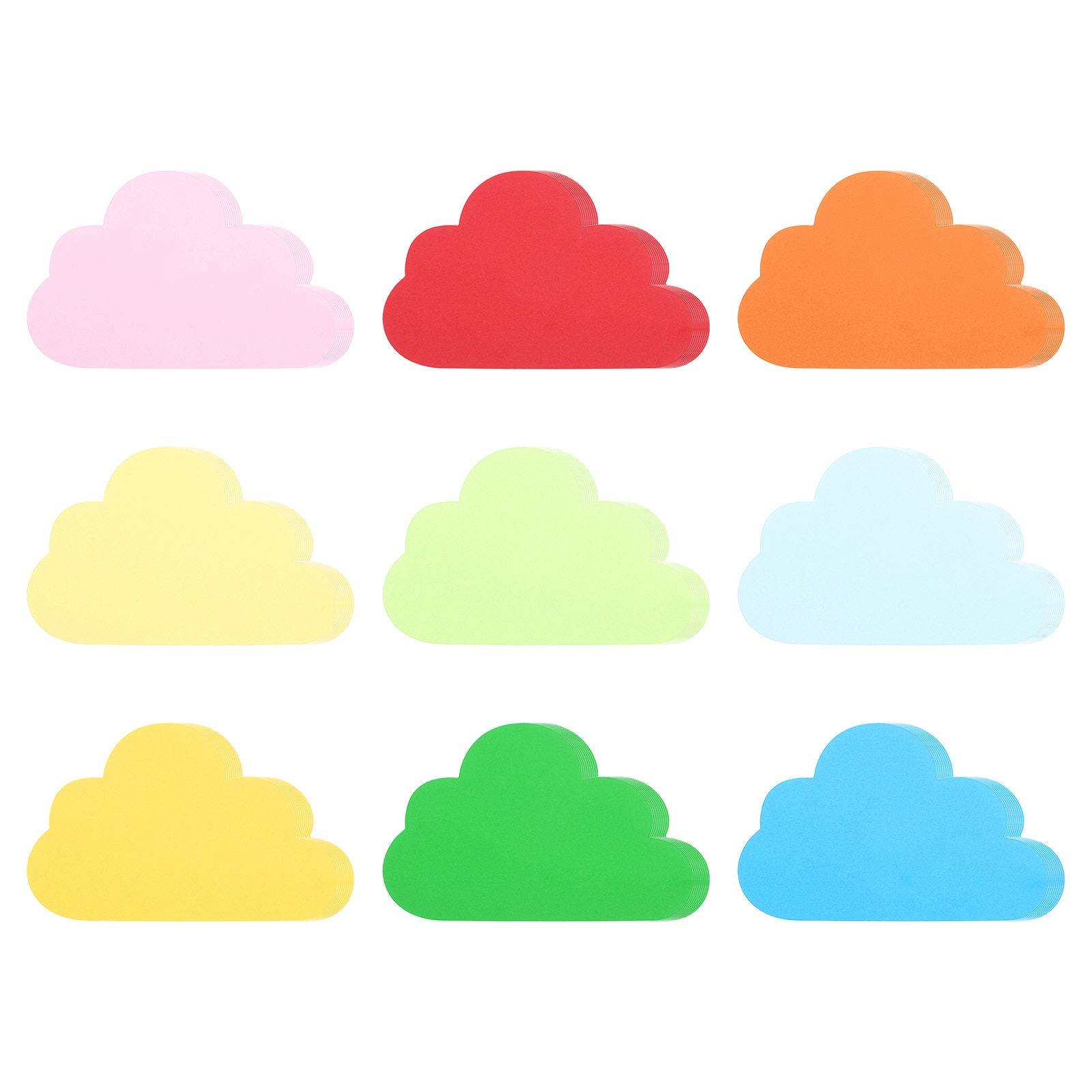PATIKIL Cloud Cutouts 72pcs Paper Cloud Colorful Cloud Cutout for Classroom Decoration DIY Craft Project Assorted Colors