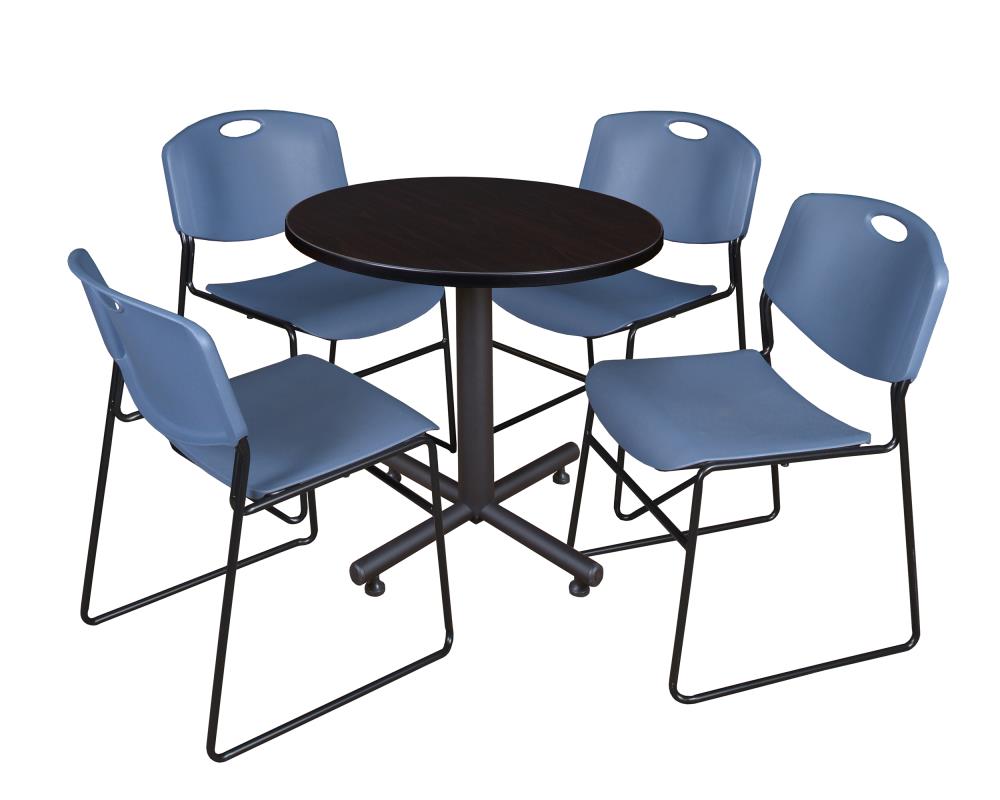 Regency TKB30RNDMW44BE Breakroom Brown 4-Person Training Table (30-in W x 29-in H)