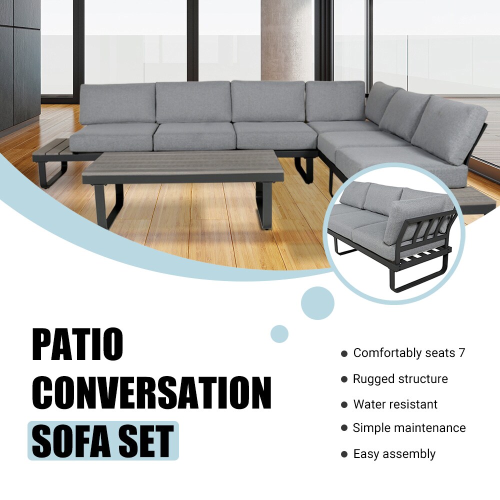 Grearden LANC-WW002-GY Patio-Sofas-Daybeds - View #7