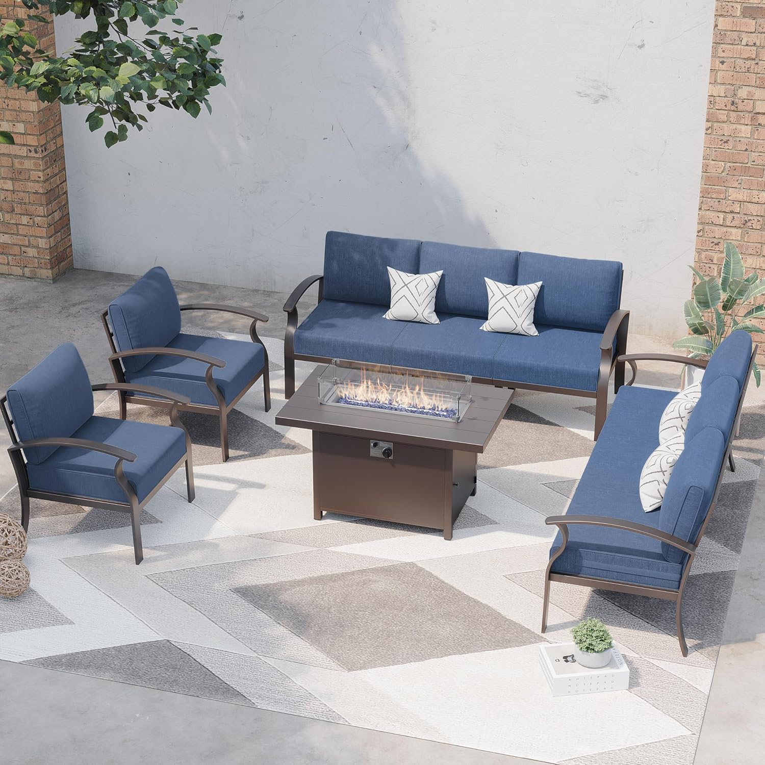 ALAULM LS-A-8QFP-NAVY Patio-Conversation-Sets - View #2