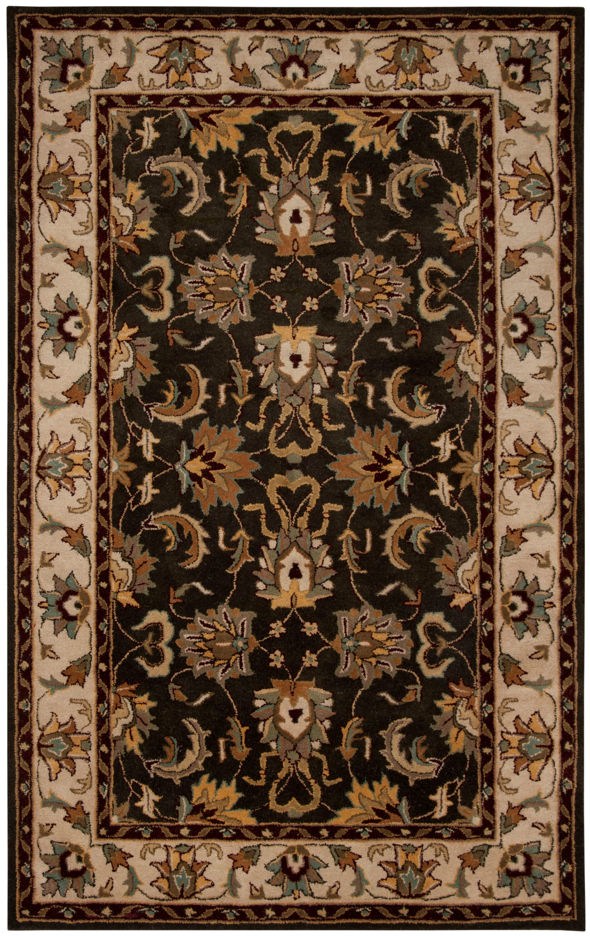 Heritage Black and Ivory Hand-Tufted Wool Area Rug