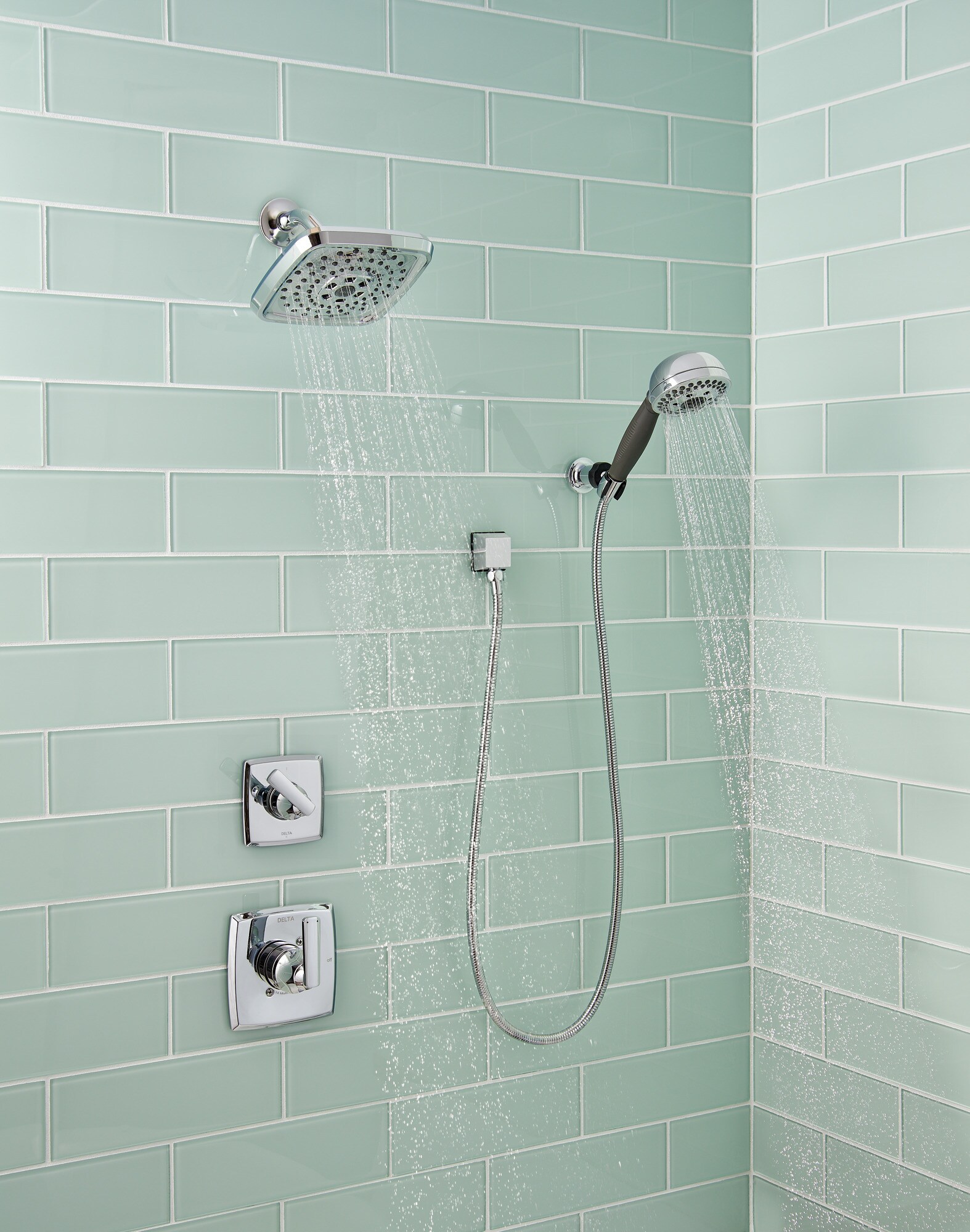 Matte Black Stainless Steel Wall-Mounted Shower Lever