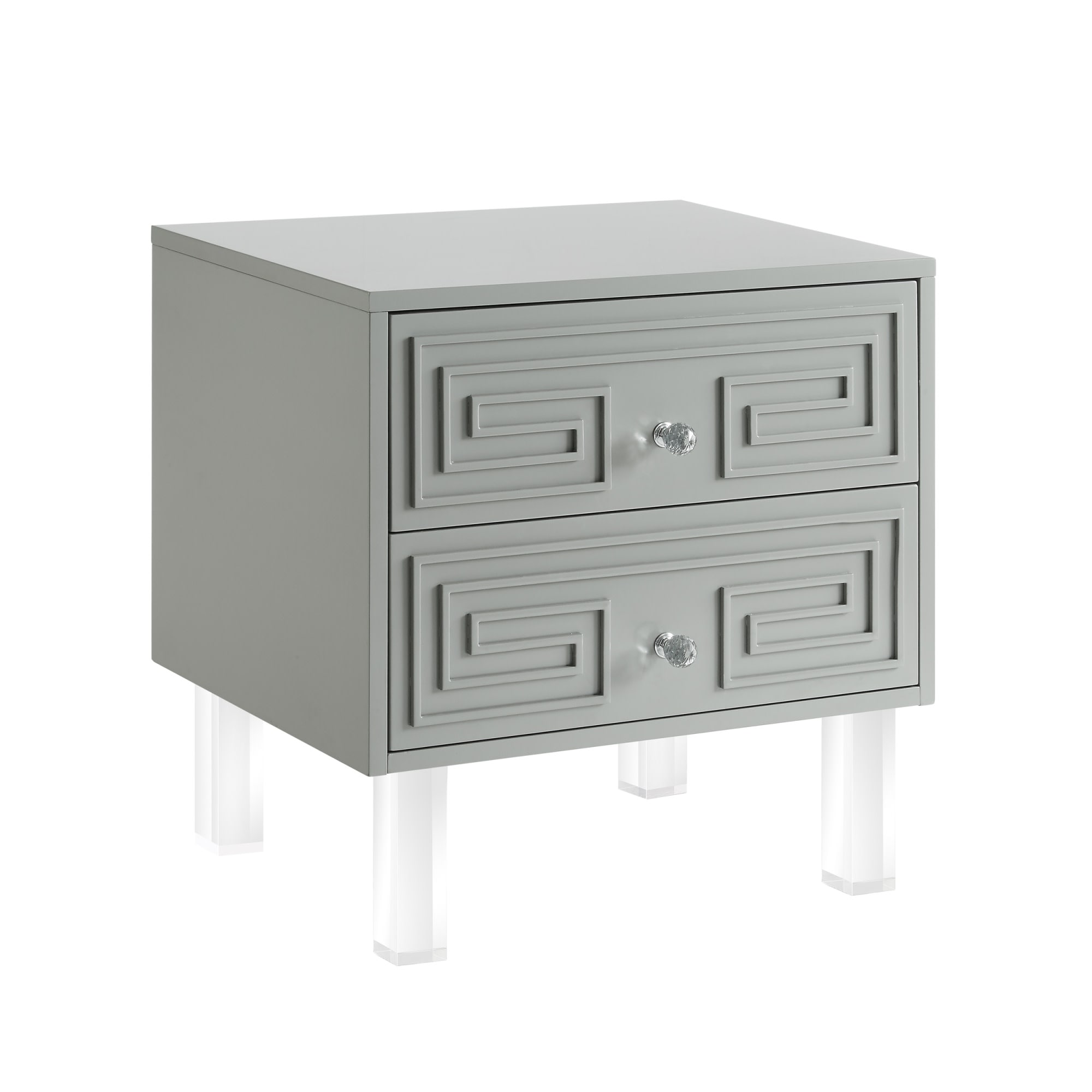 Inspired Home Isobel 18-in W x 24-in H Light Grey Wood Veneer Modern ...