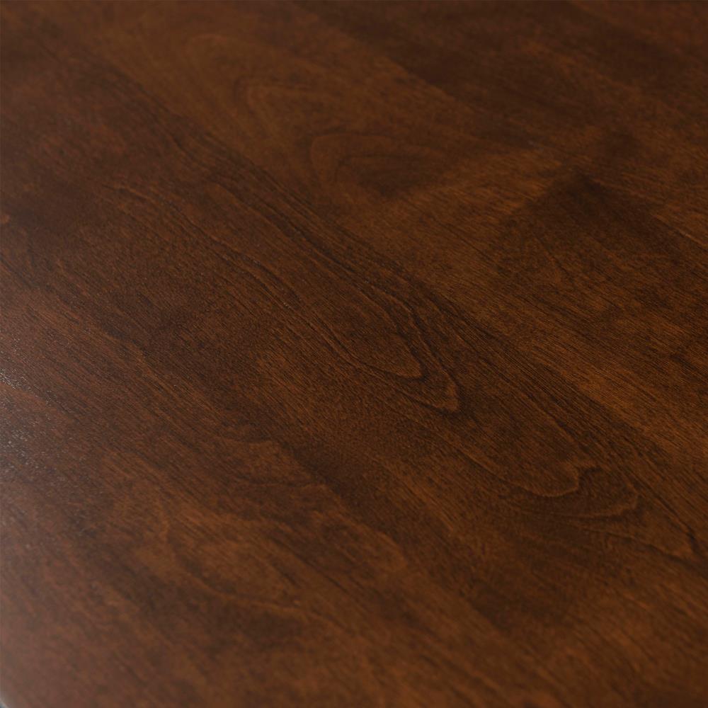 Cherry Brown Round Extendable Wood Counter Height Dining Table