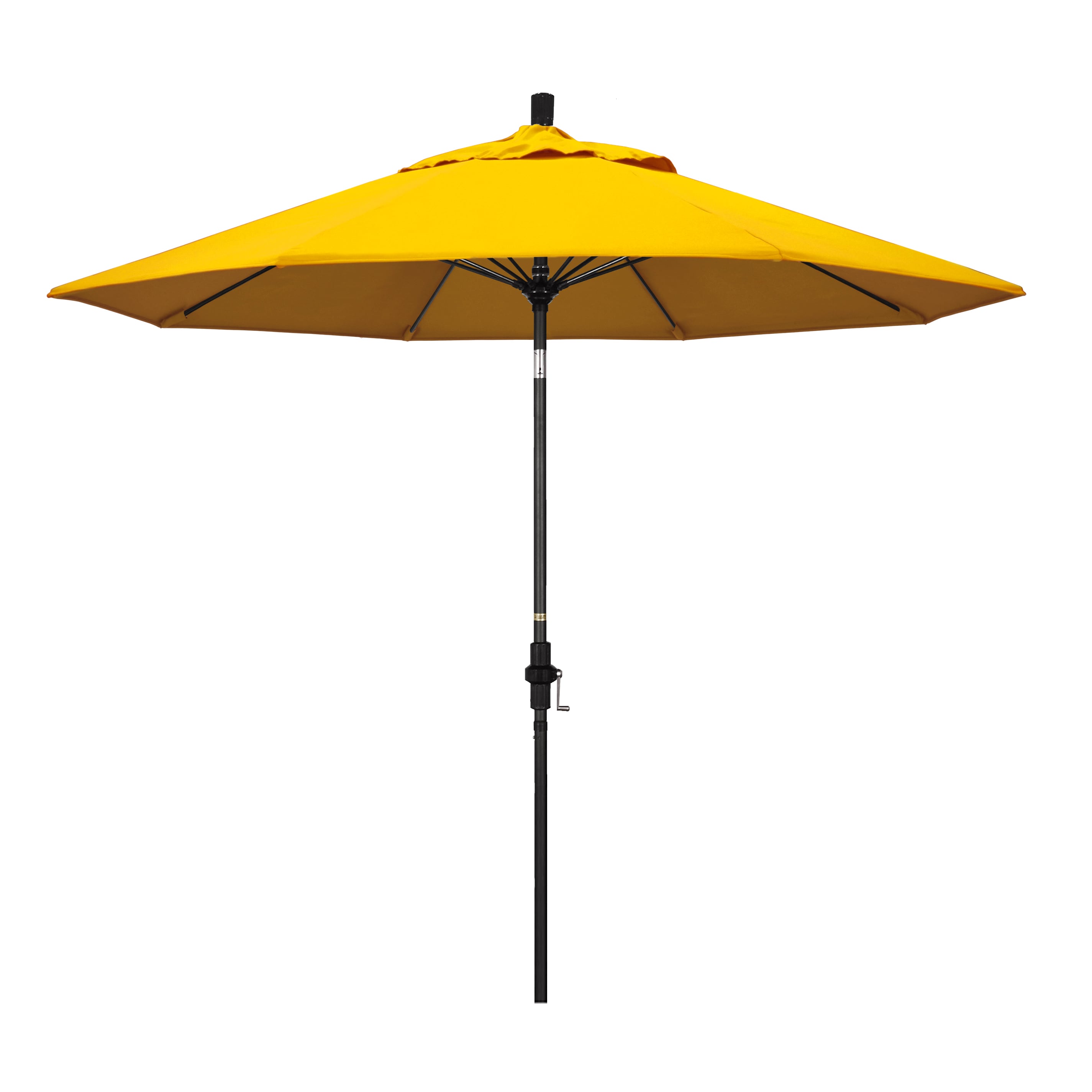 California Umbrella GSCUF908705-5457 9-ft Aluminum Yellow Auto-tilt Market Patio Umbrella