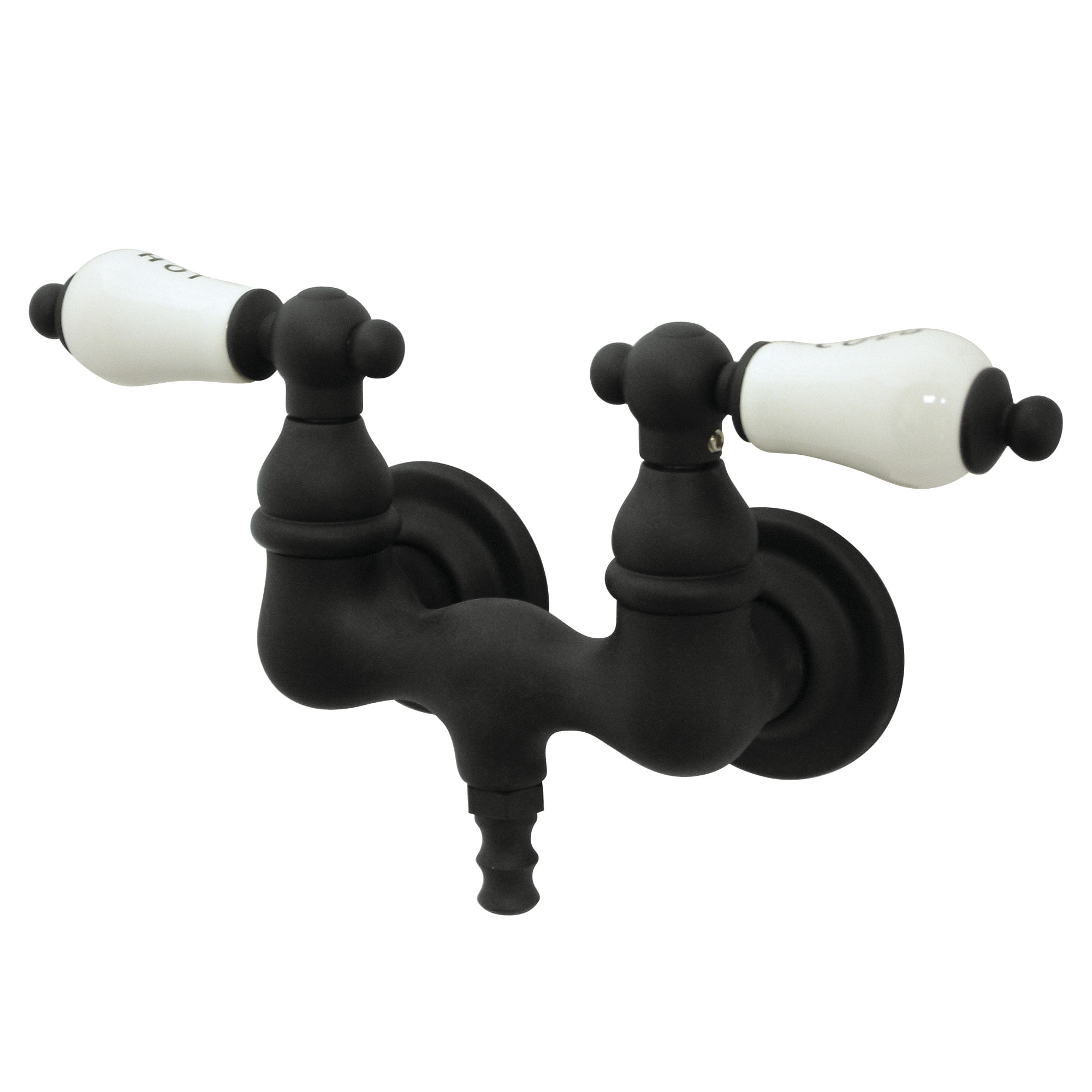 Elements of Design DT0315PL Vintage Oil-rubbed bronze 2-handle Wall-mount Low-arc Bathtub Faucet ( Valve Included )