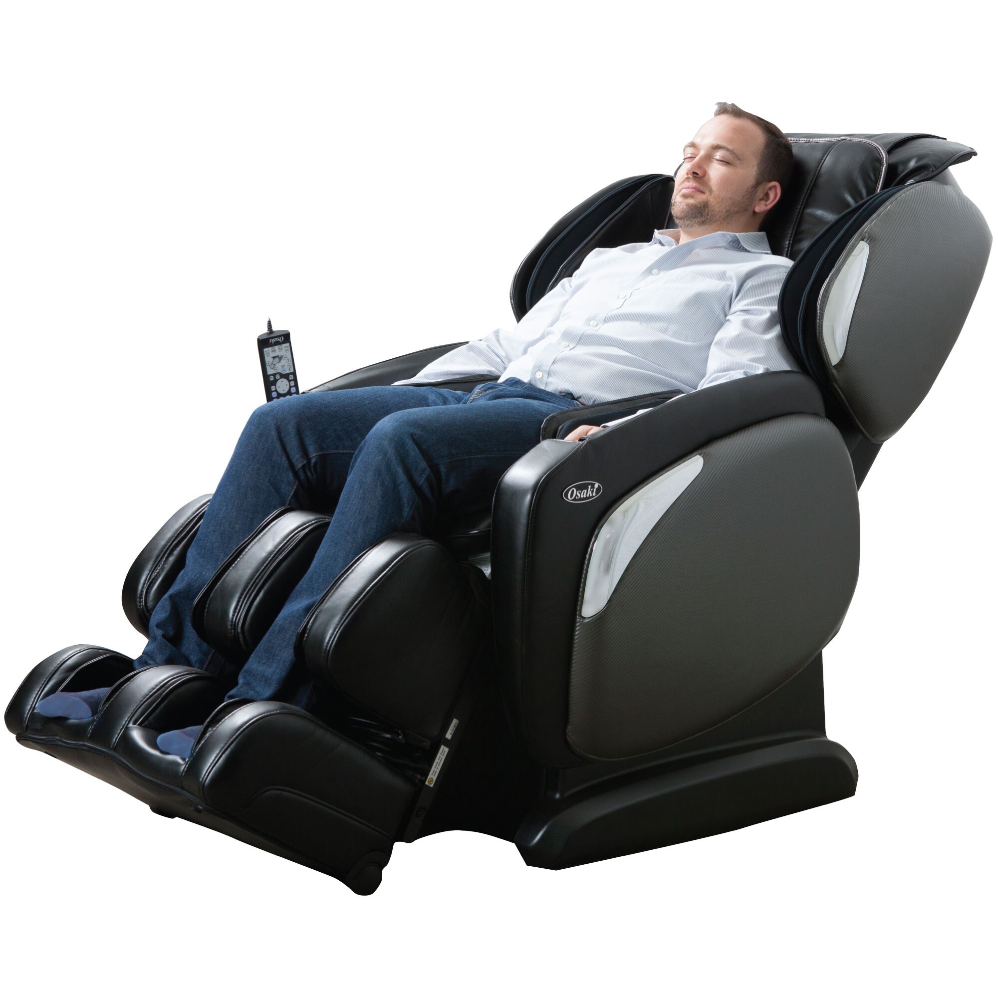 Osaki Os-4000ls Black 2d Faux Leather Upholstered Powered Reclining ...