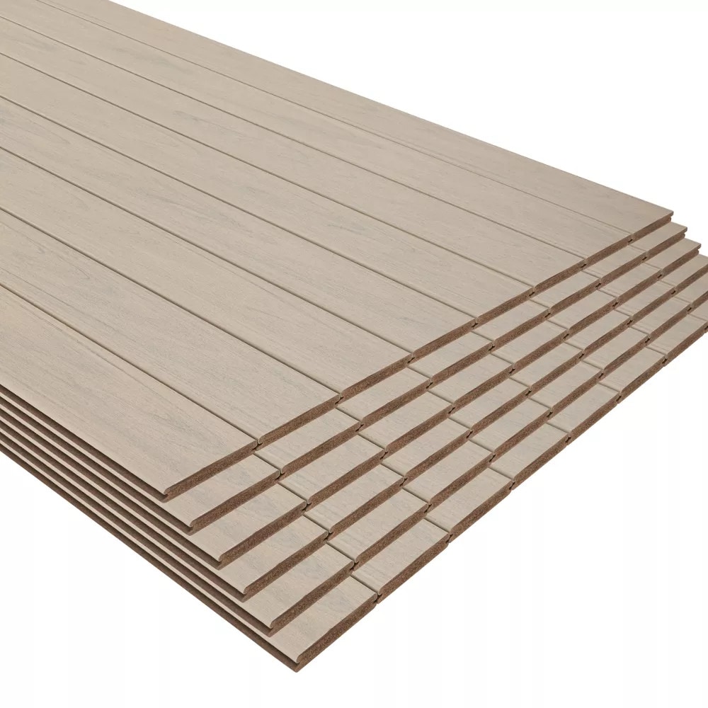 Trex Transcend Lineage 1-in x 6-in x 20-ft Salt Flat Grooved/Solid Composite Deck Board 48 -Pack