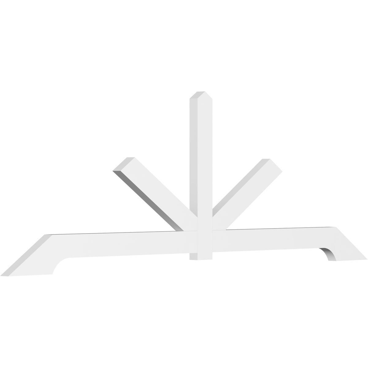 Ekena Millwork GBP096X32X0204VAN00 Vanguard White PVC Gable bracket