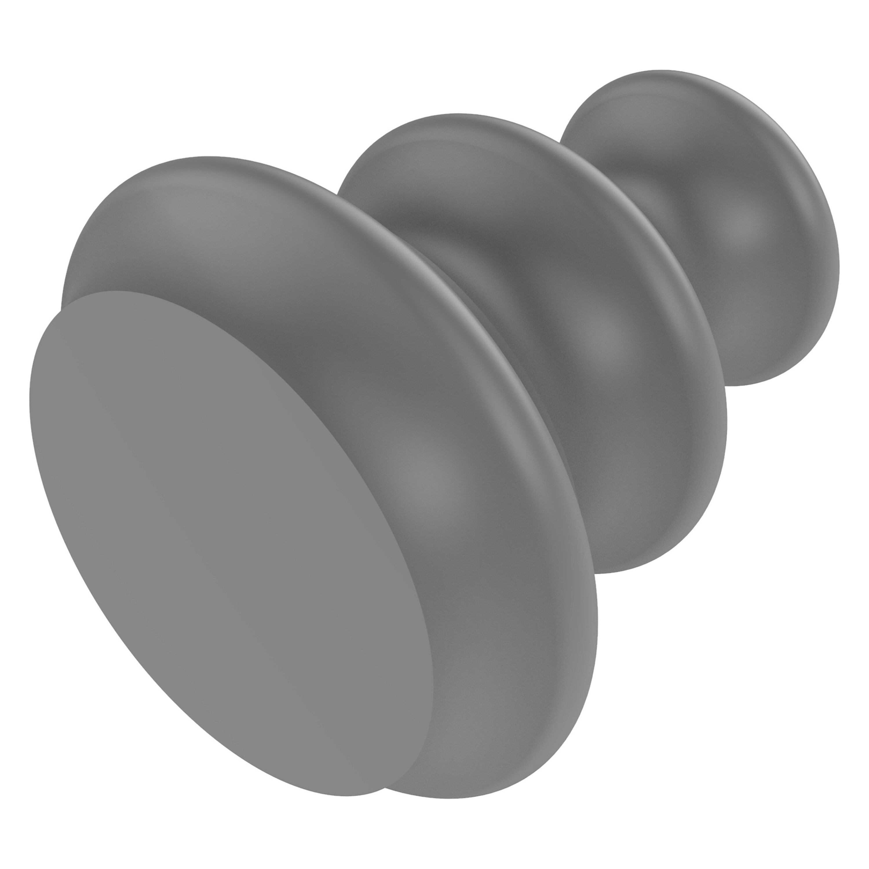 Allied Brass A-1-GYM Cabinet Hardware 1-1/2-in Matte Gray Round Modern Cabinet Knob
