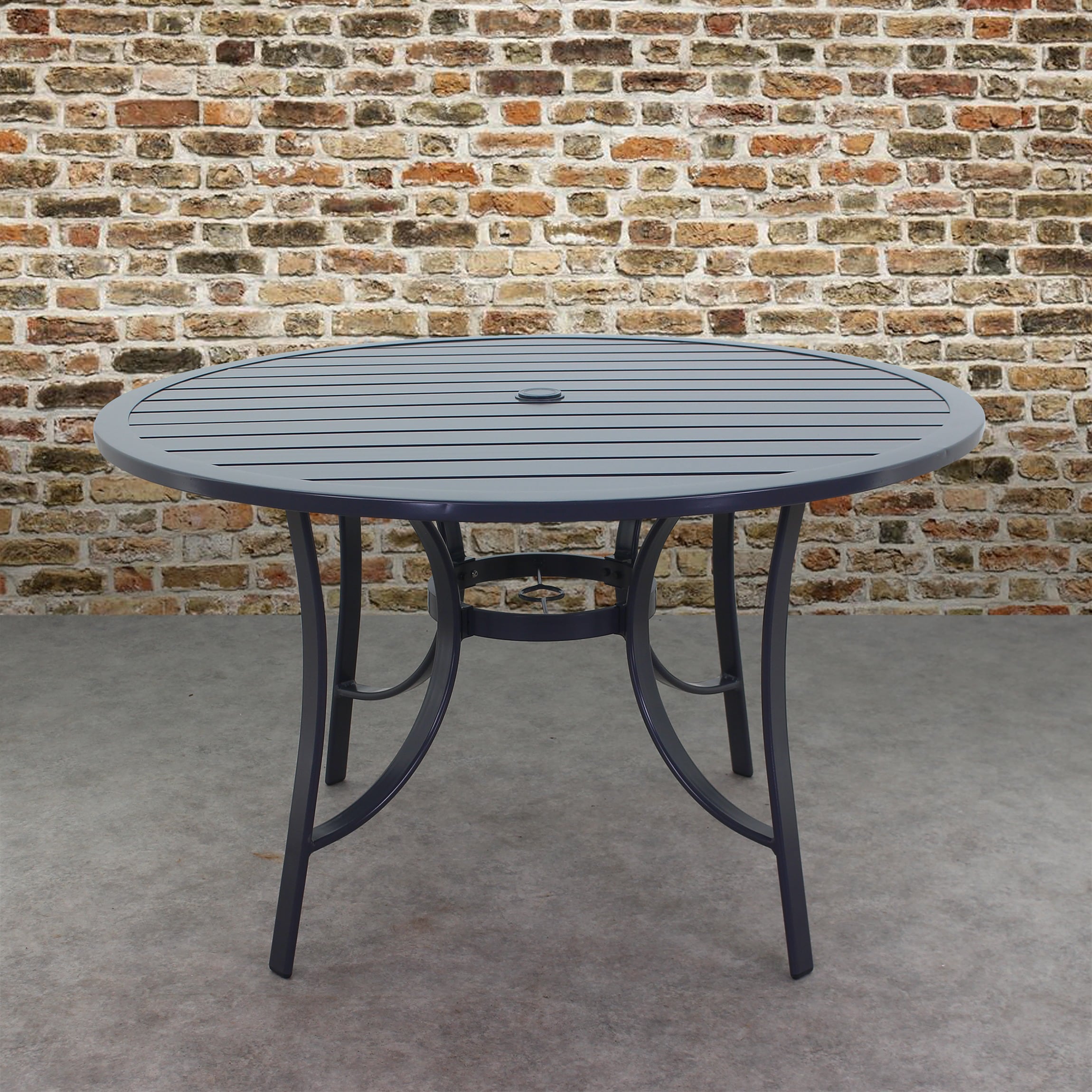 Courtyard Casual 5171 Santa fe Round Outdoor Dining Table 26-in W x 48-in L with Umbrella Hole
