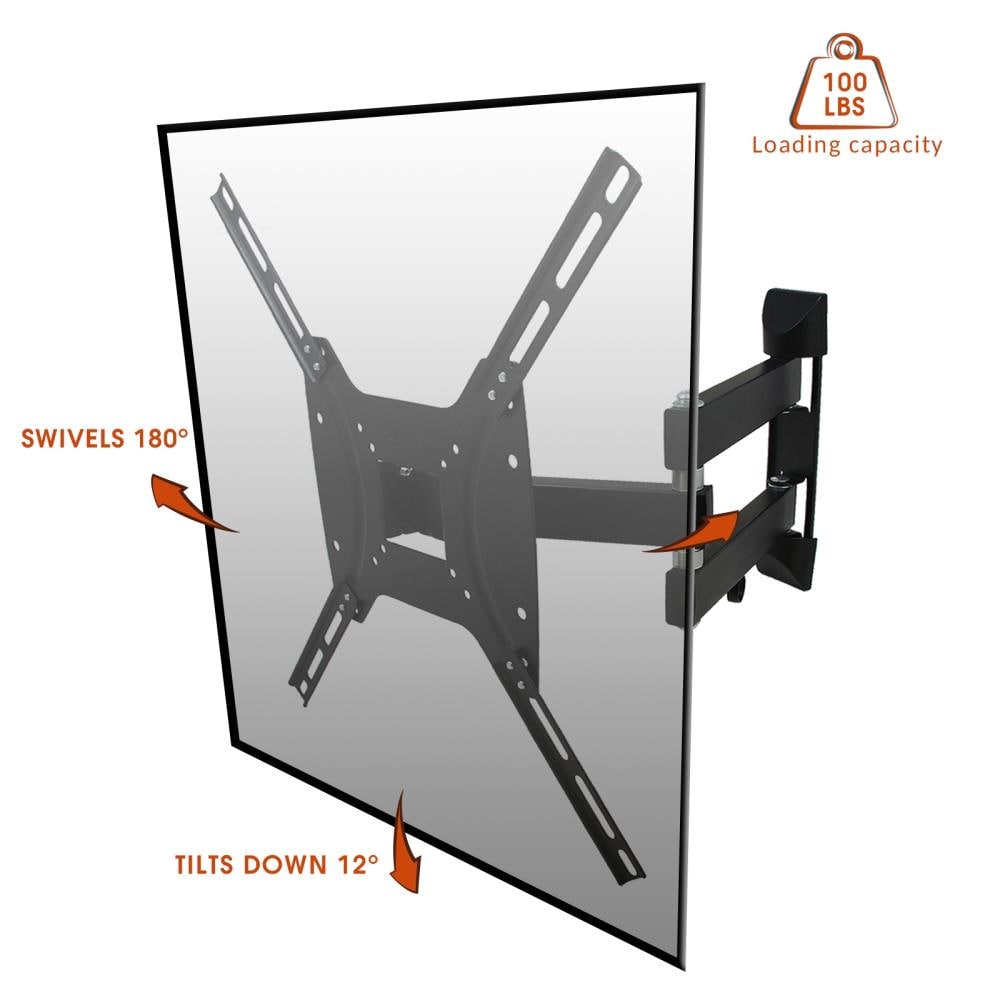 MegaMounts Full Motion Indoor Wall Tv Mount Fits TVs up to 55-in ...