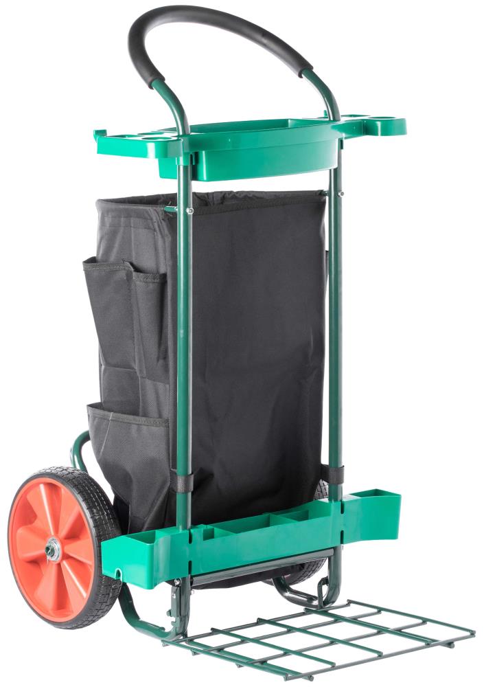 Large Cart with Wheels, Lightweight and Sturdy Rolling Utility Cart for  Groceries, Garden, Laundry, Shopping and Picnic, Green - Gardenised