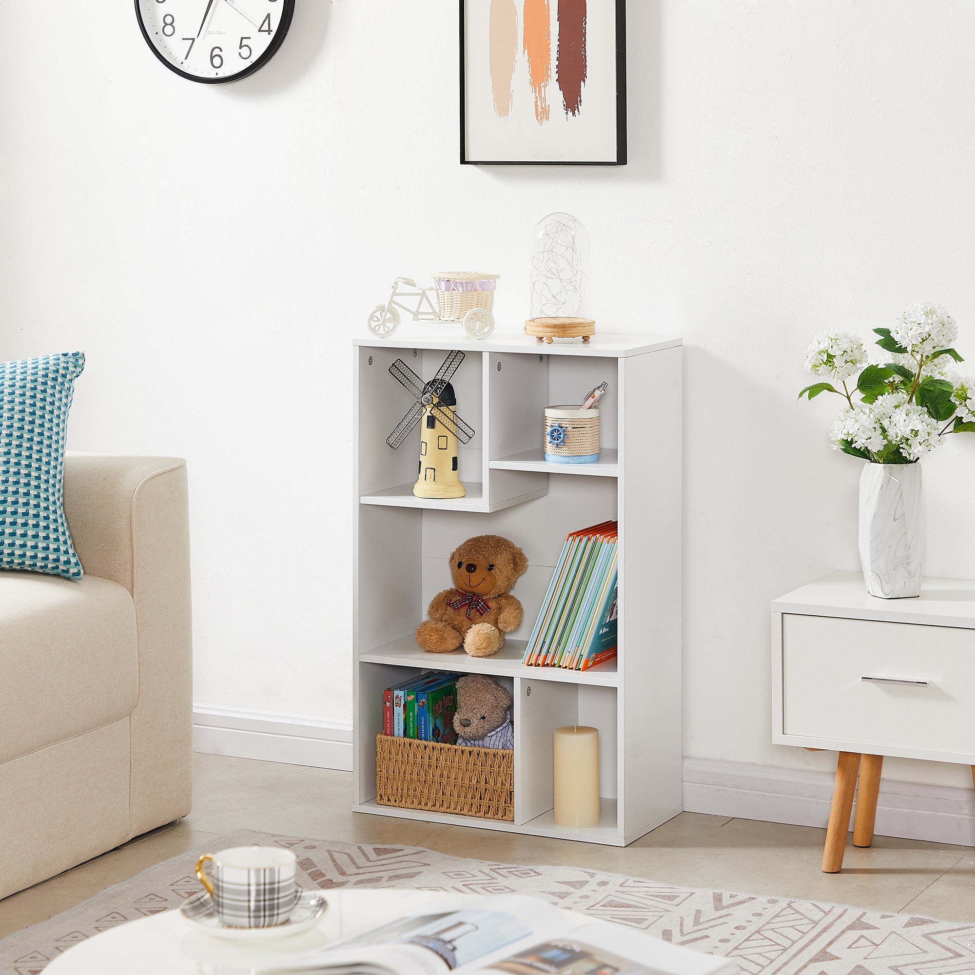 Vecelo LOE-B10-WHT bookcases - View #3