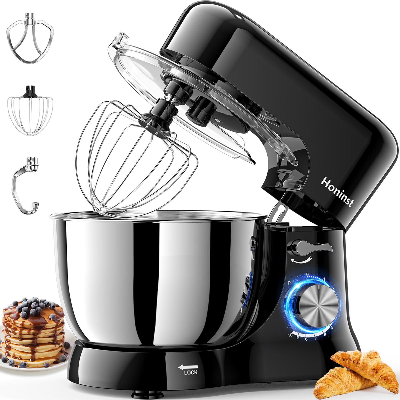 Jeremy Cass MATAKI1509OB Black 5.5-Quart Tilt-head Stand Mixer