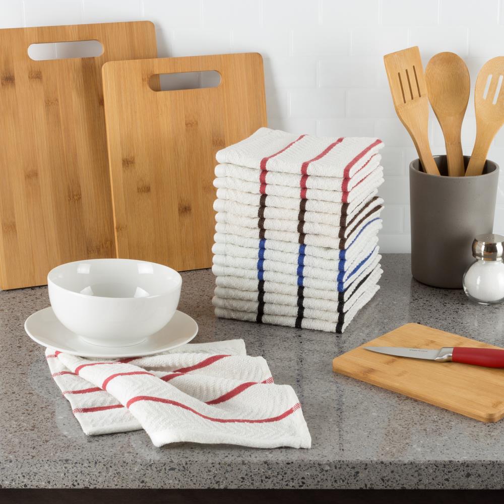 Kitchen Dish Towels, 12 Inch x 12 Inch Bulk Cotton Kitchen Towels, 8 Pack  Dish Cloths for Dish Rags for Drying Dishes Clothes and Dish Towels