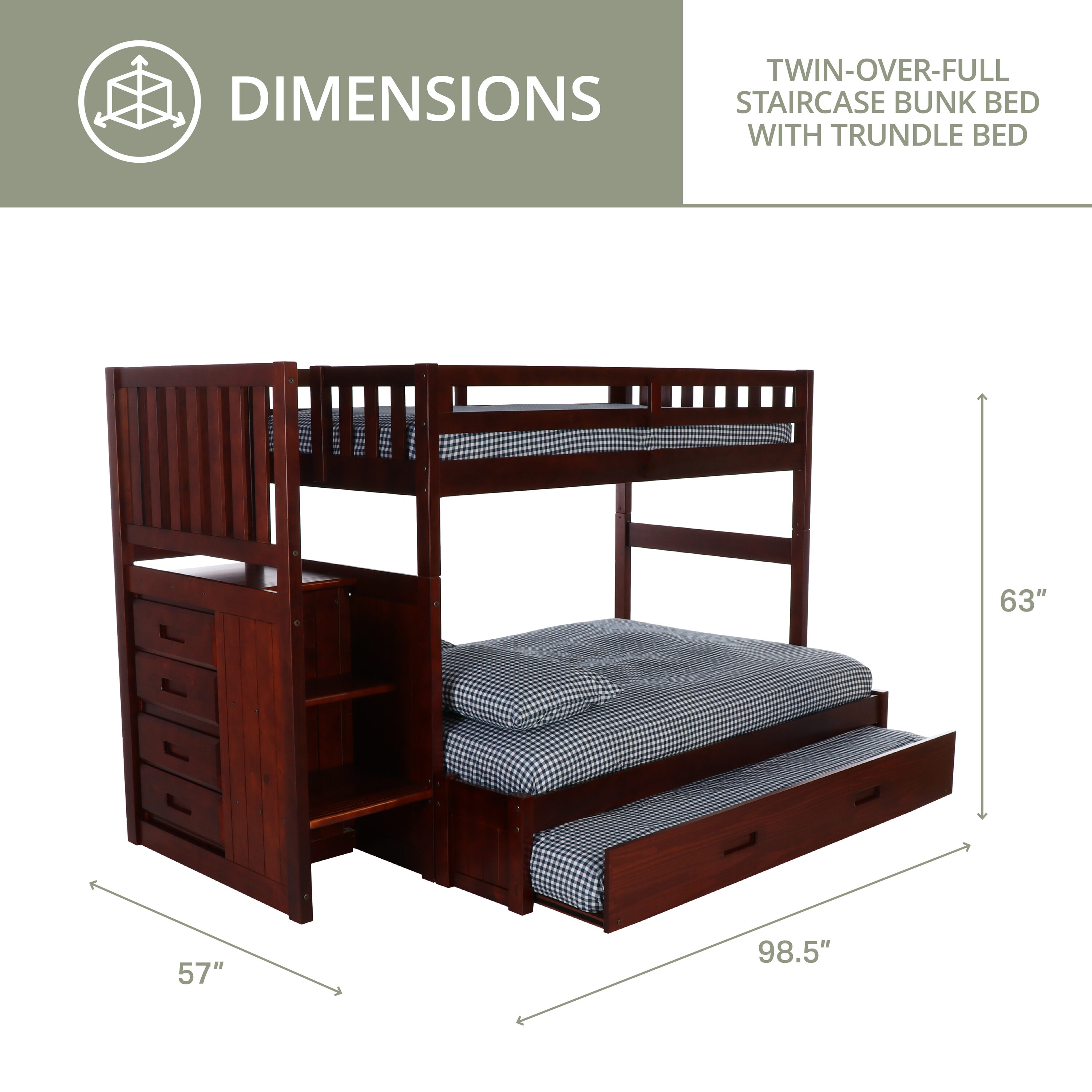 A Furniture Classics 82817TFTRU-22 Bunk-Beds - View #3