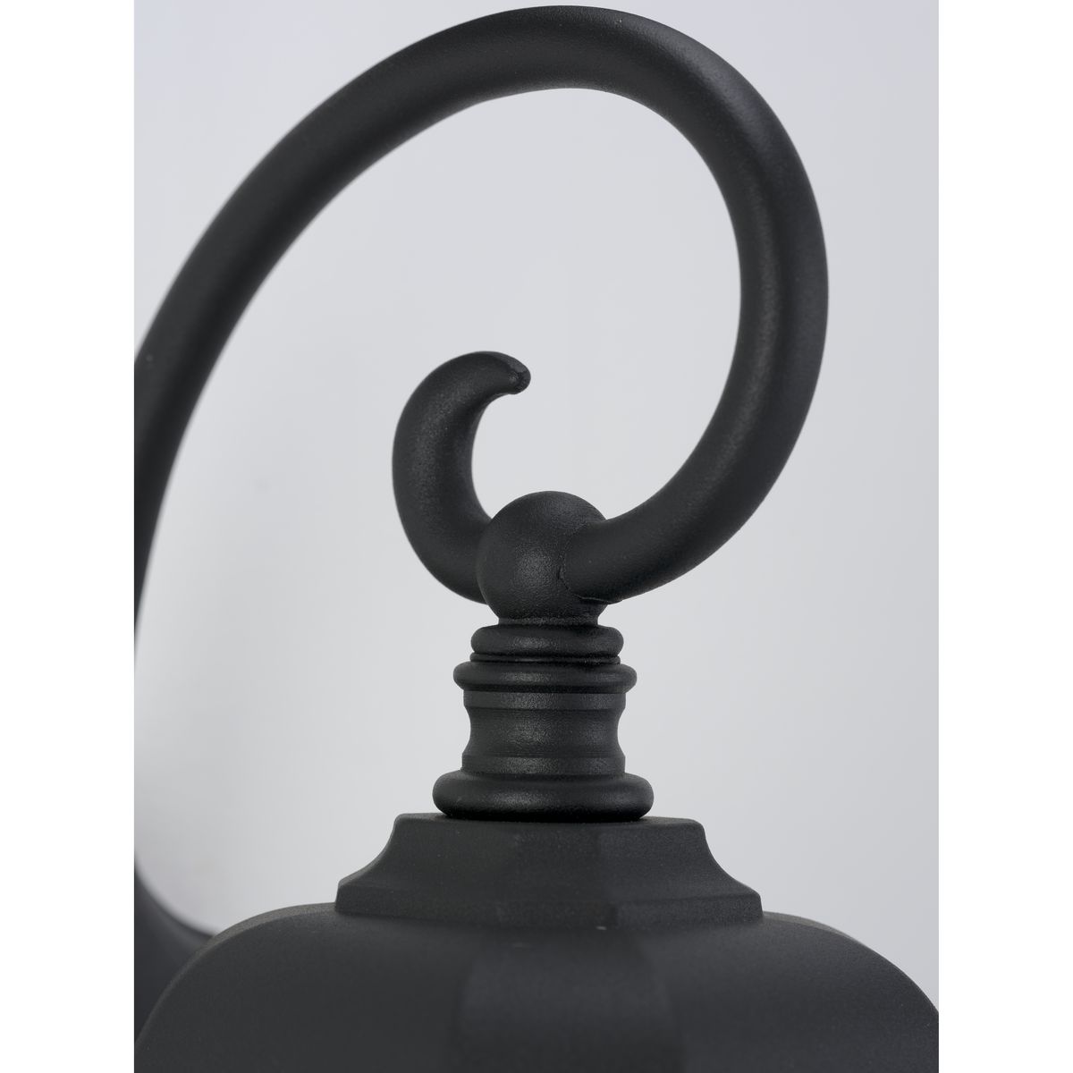 Black Aluminum Outdoor Wall Lantern with Etched White Glass Shade