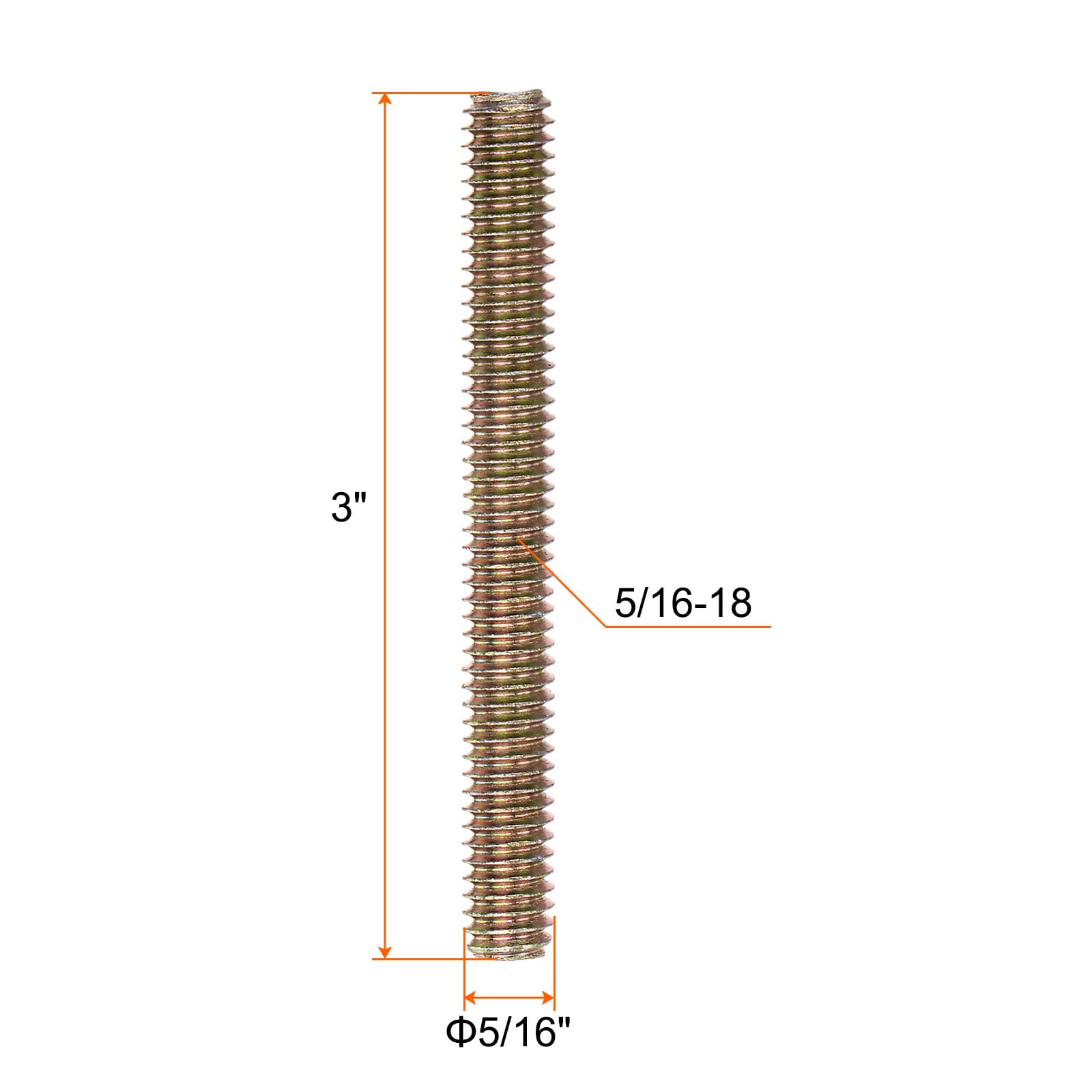 Unique Bargains S25072801UX1981 Threaded-Rod - View #2