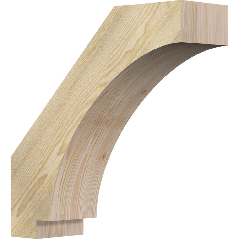 Ekena Millwork BRC06X20X20IMP00RDF 6-in x 20-in x 20-in Douglas Fir Wood Imperial Rough Sawn Knee Brace