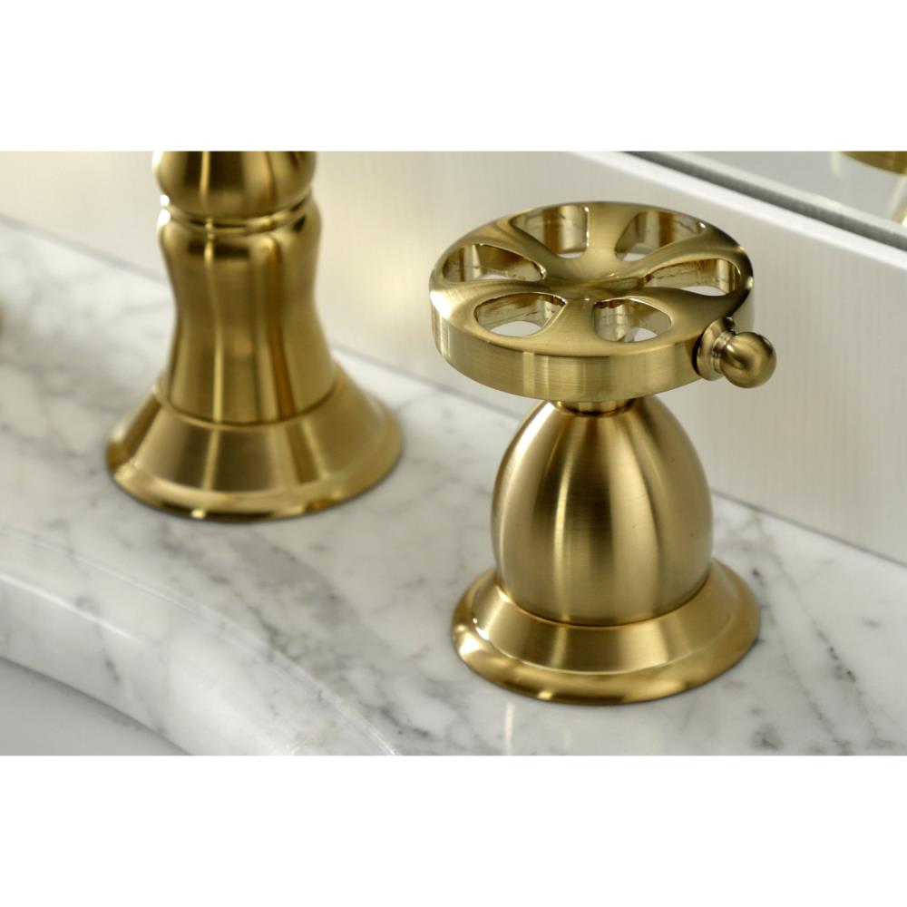 Kingston Brass Belknap Brushed Brass Widespread 2-handle Bathroom