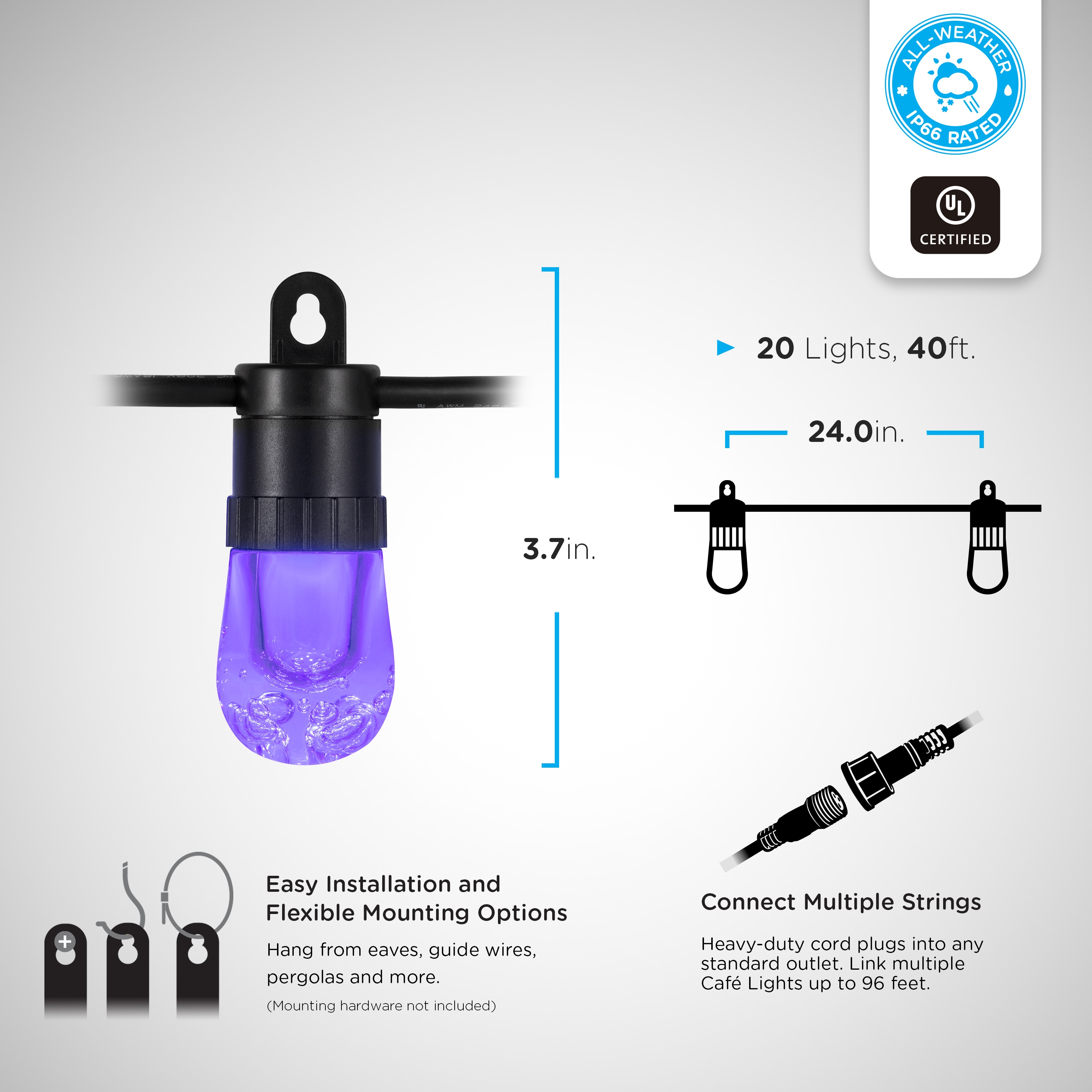 Enbrighten 80212 Patio-String-Lights - View #3