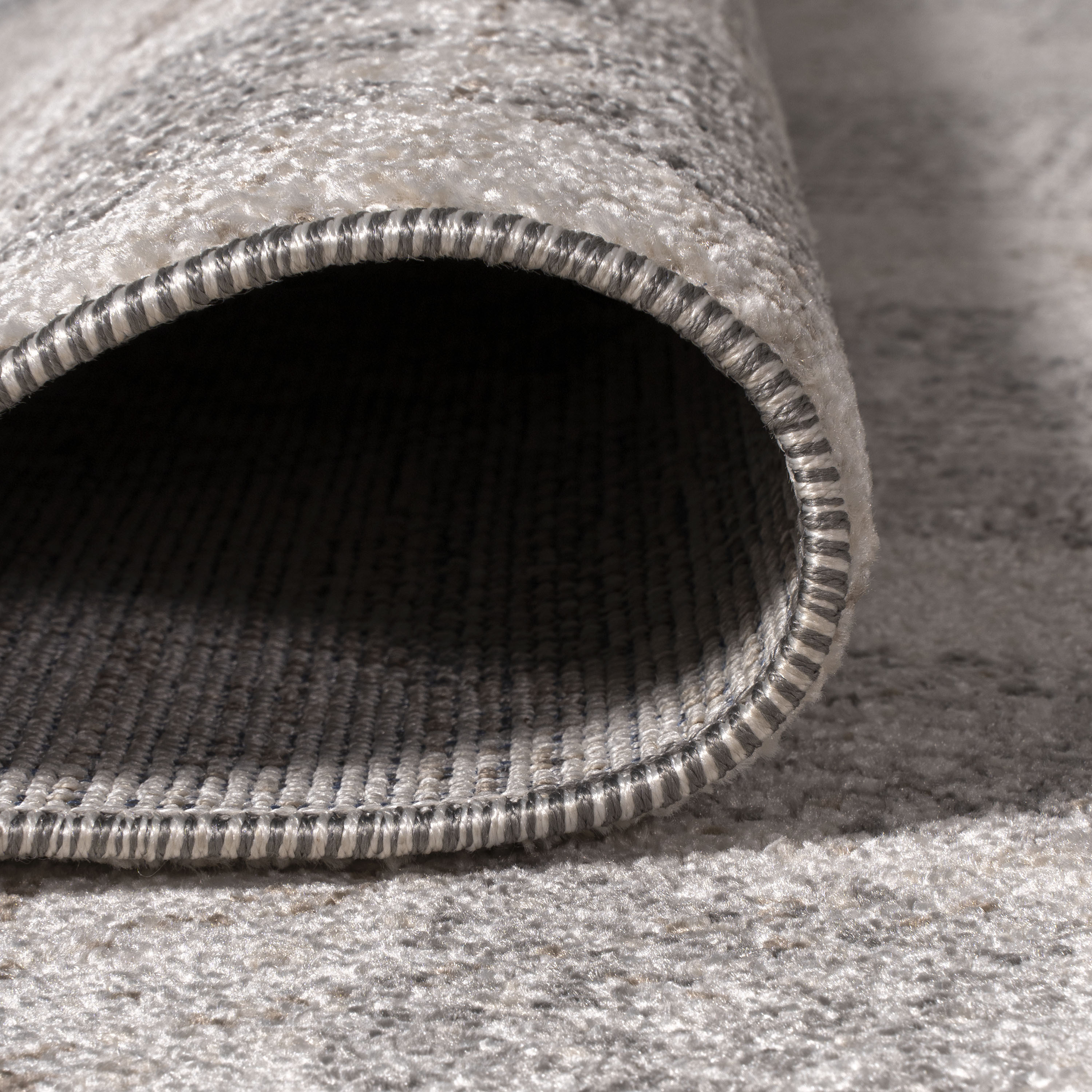 Gray Geometric Synthetic 2' x 10' Runner Rug