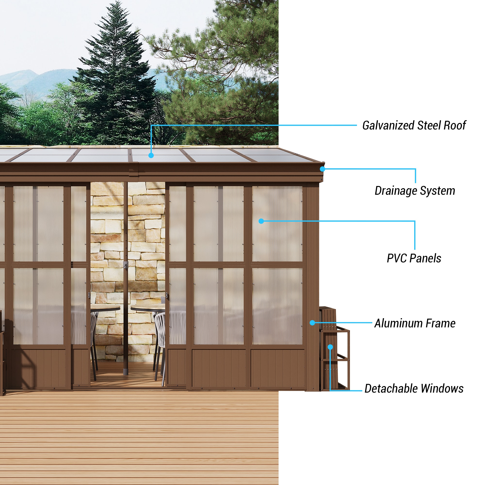 Mondawe MA-GHPS08 Wood-Resin-Gazebos - View #4