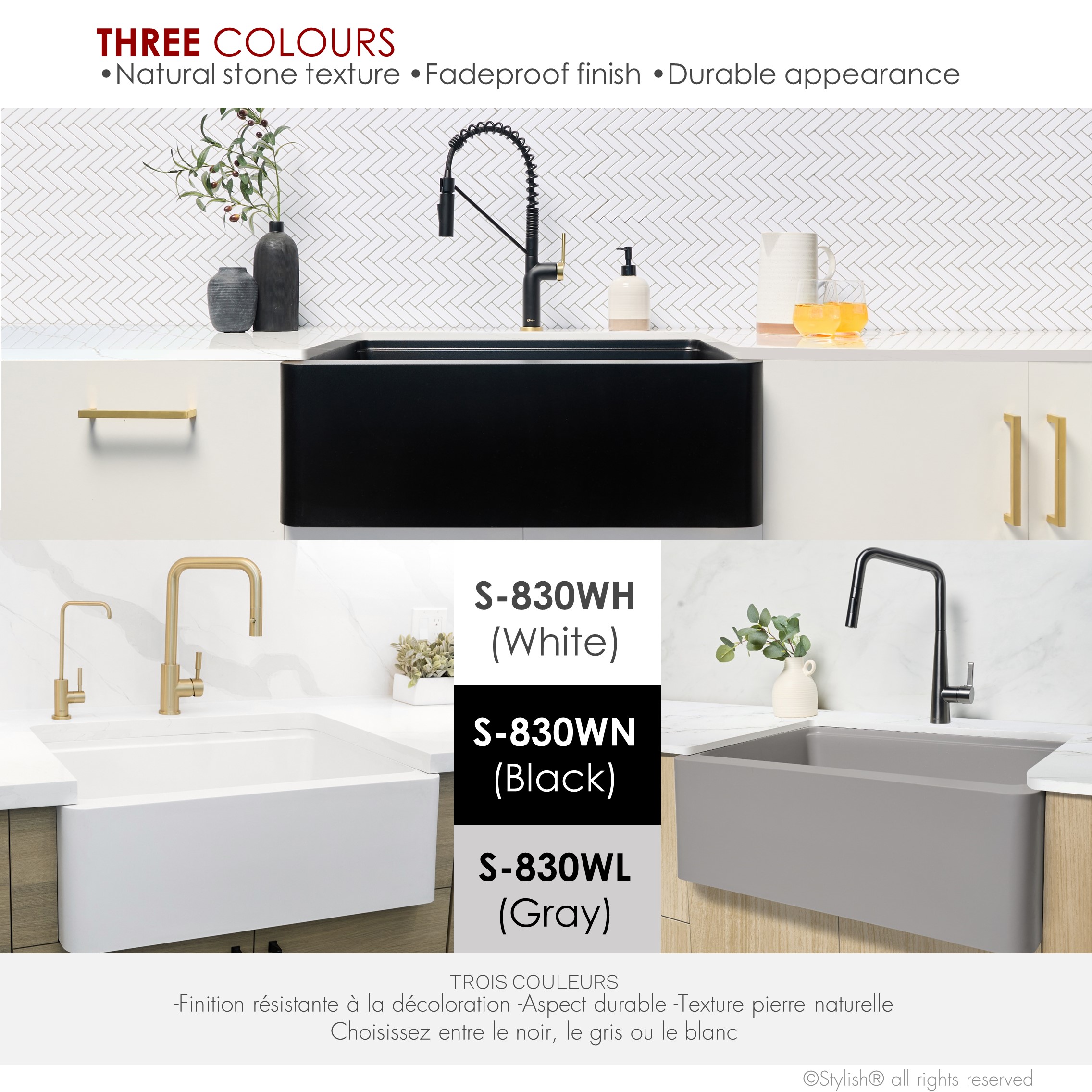 Stylish S-830WN Kitchen-Sinks - View #8