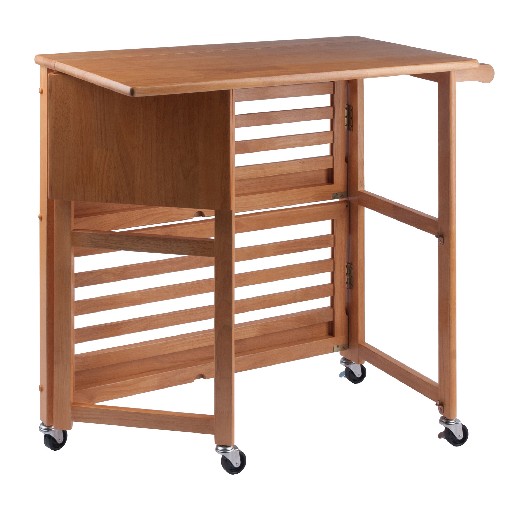 Winsome Wood Wood Base with Wood Top Rolling Kitchen Cart (20.47